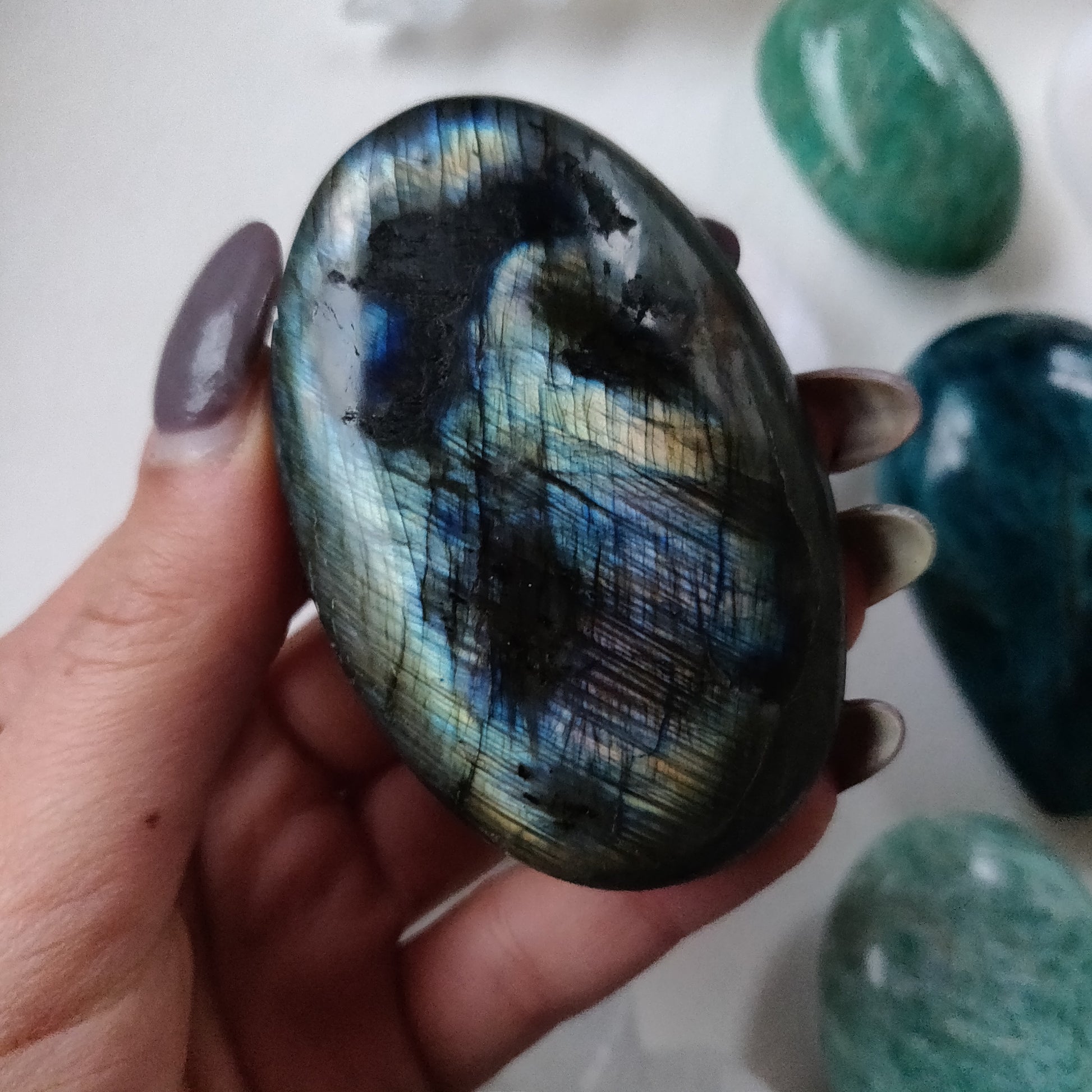 Labradorite Palm Stone (#82H) - Simply Affinity