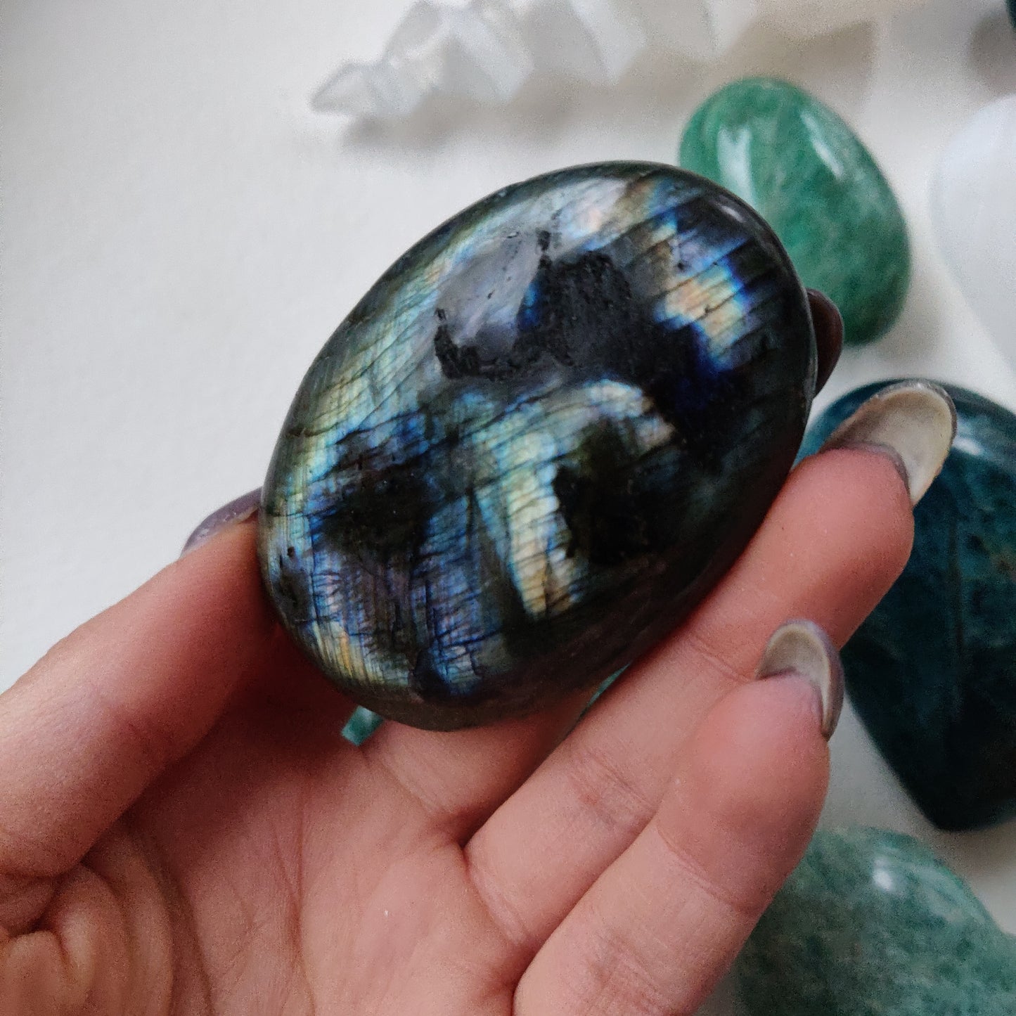 Labradorite Palm Stone (#82H) - Simply Affinity