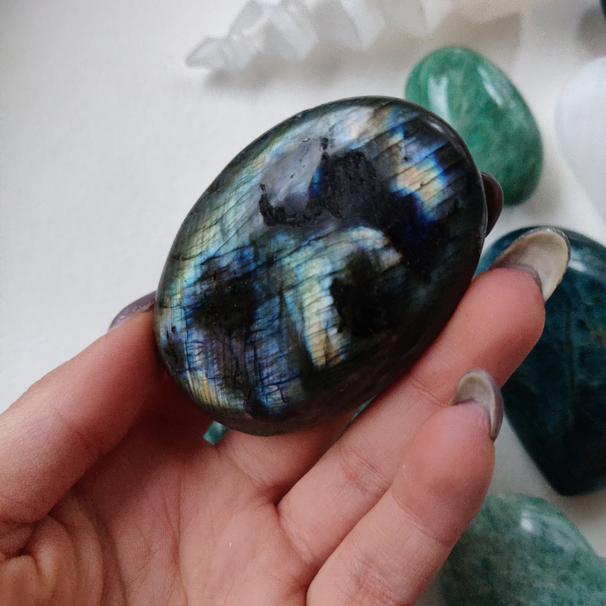 Labradorite Palm Stone (#82H) - Simply Affinity