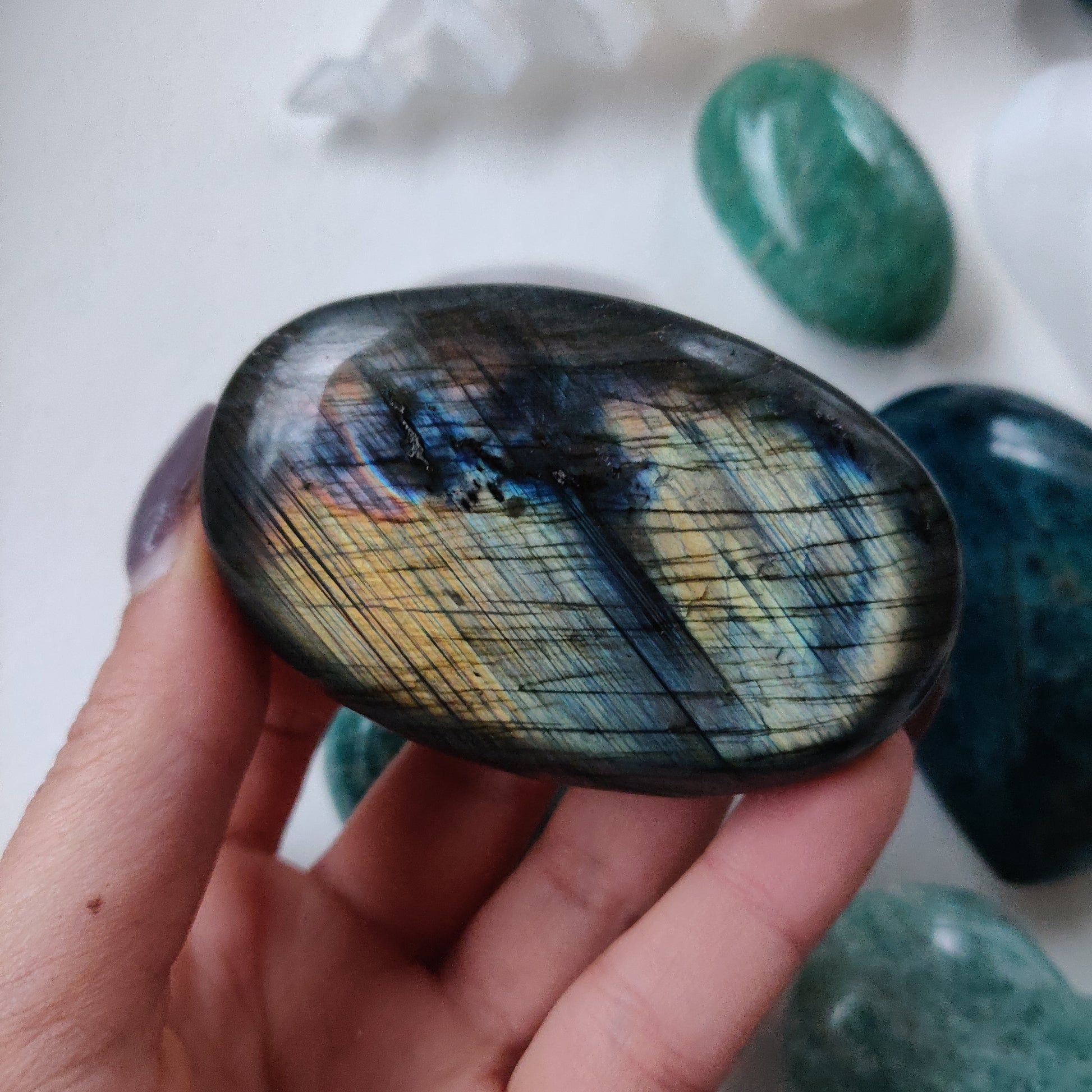 Labradorite Palm Stone (#82H) - Simply Affinity