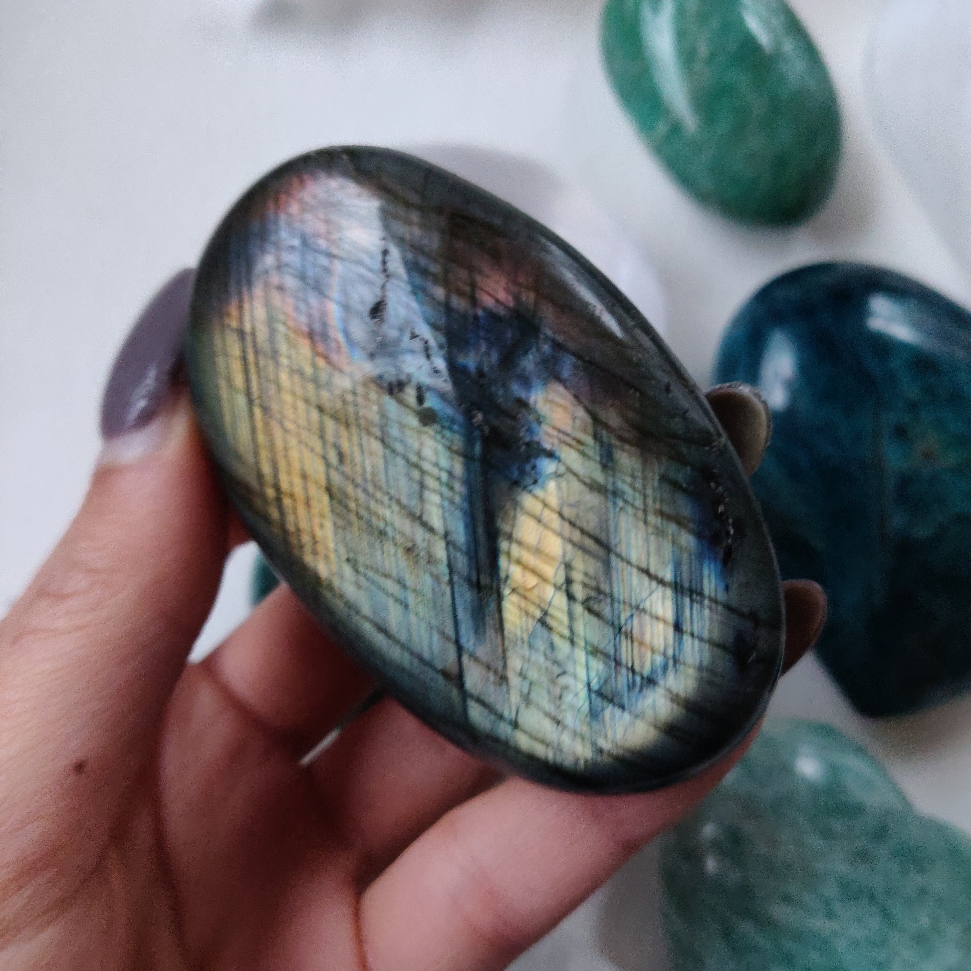 Labradorite Palm Stone (#82H) - Simply Affinity