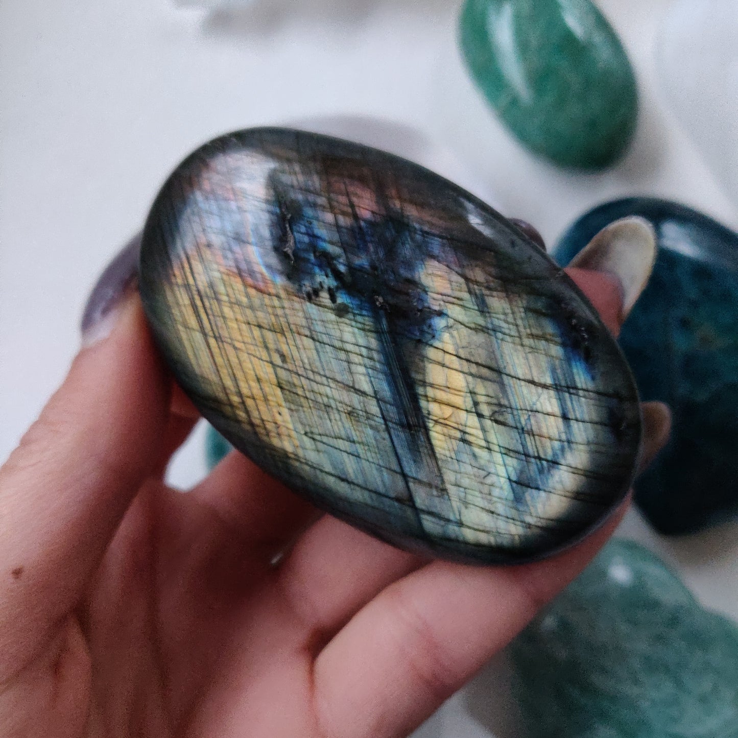 Labradorite Palm Stone (#82H) - Simply Affinity