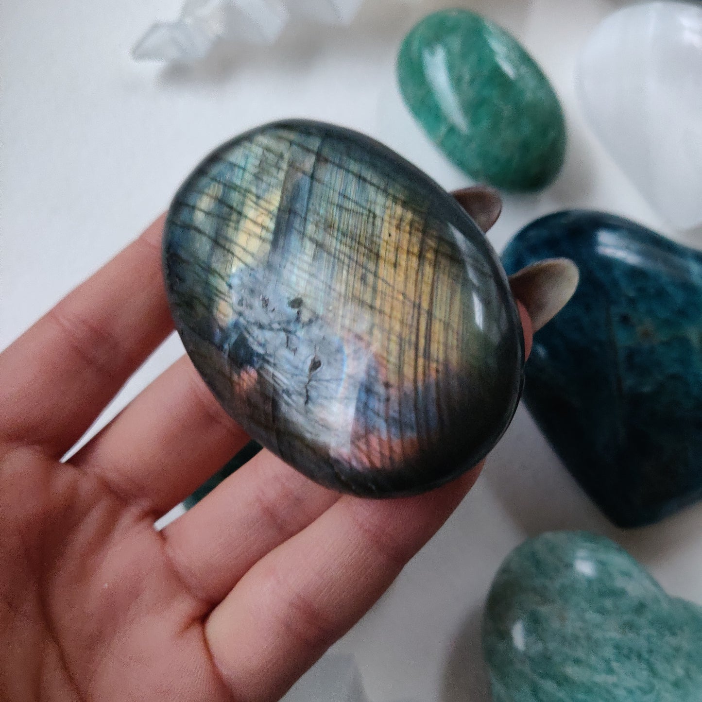 Labradorite Palm Stone (#82H) - Simply Affinity