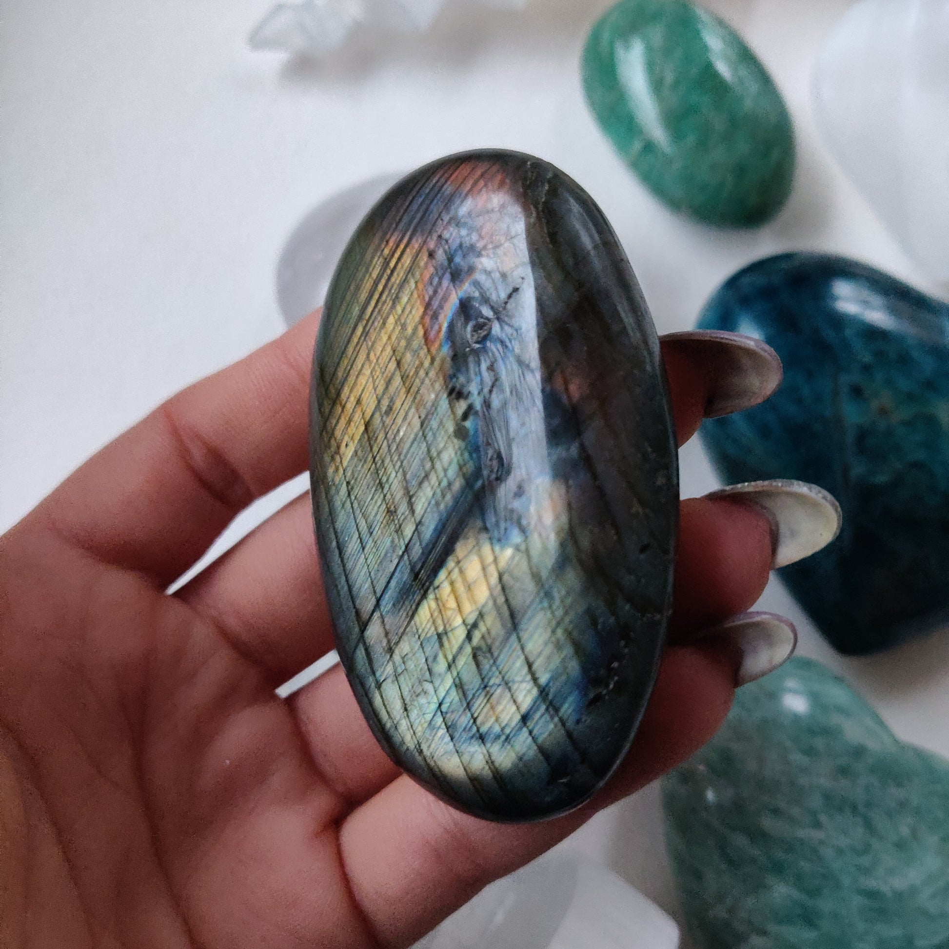 Labradorite Palm Stone (#82H) - Simply Affinity