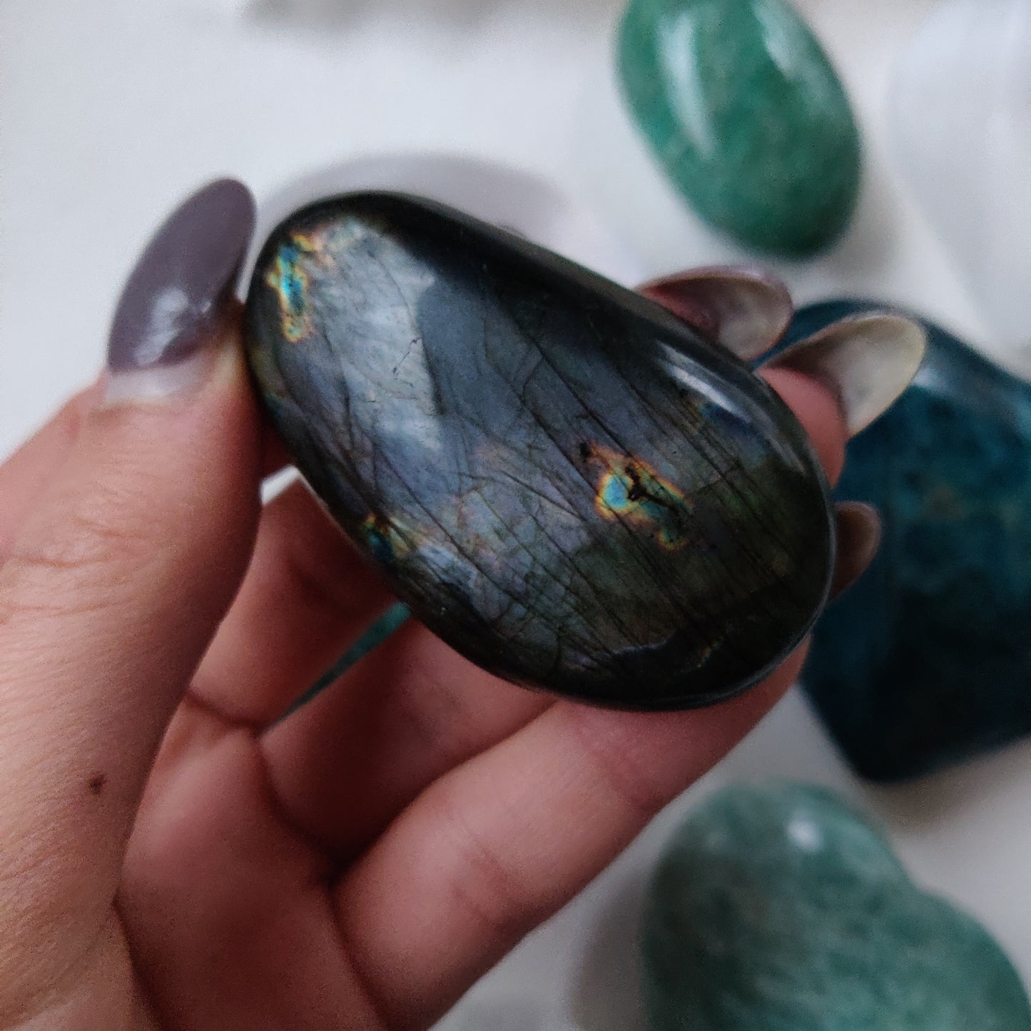 Labradorite Palm Stone (#76H) - Simply Affinity