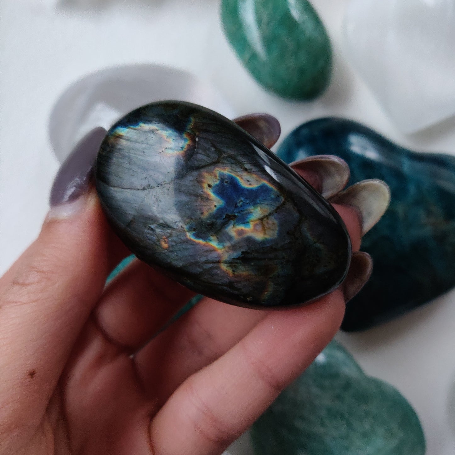 Labradorite Palm Stone (#76H) - Simply Affinity