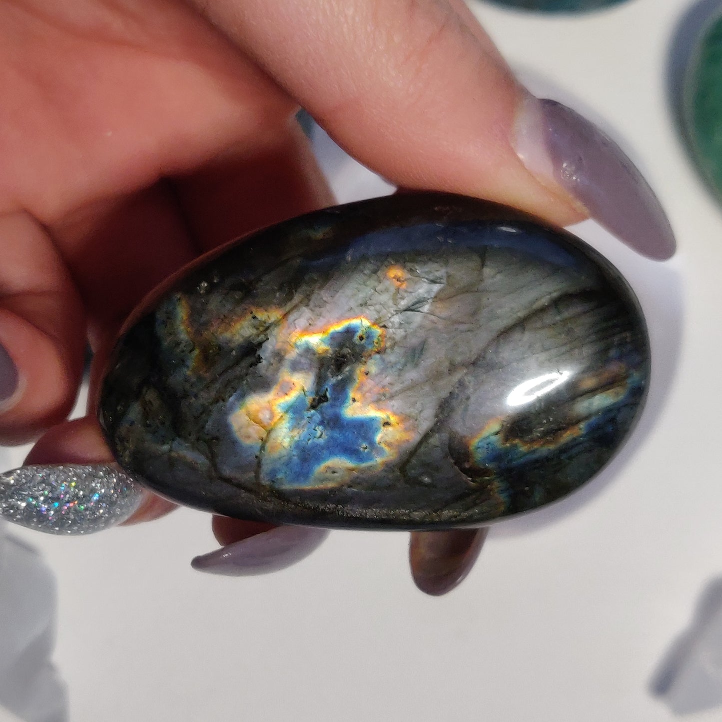 Labradorite Palm Stone (#76H) - Simply Affinity