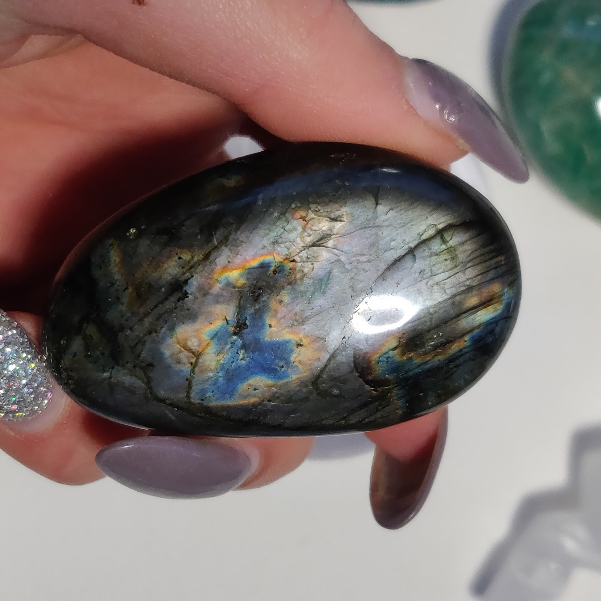 Labradorite Palm Stone (#76H) - Simply Affinity