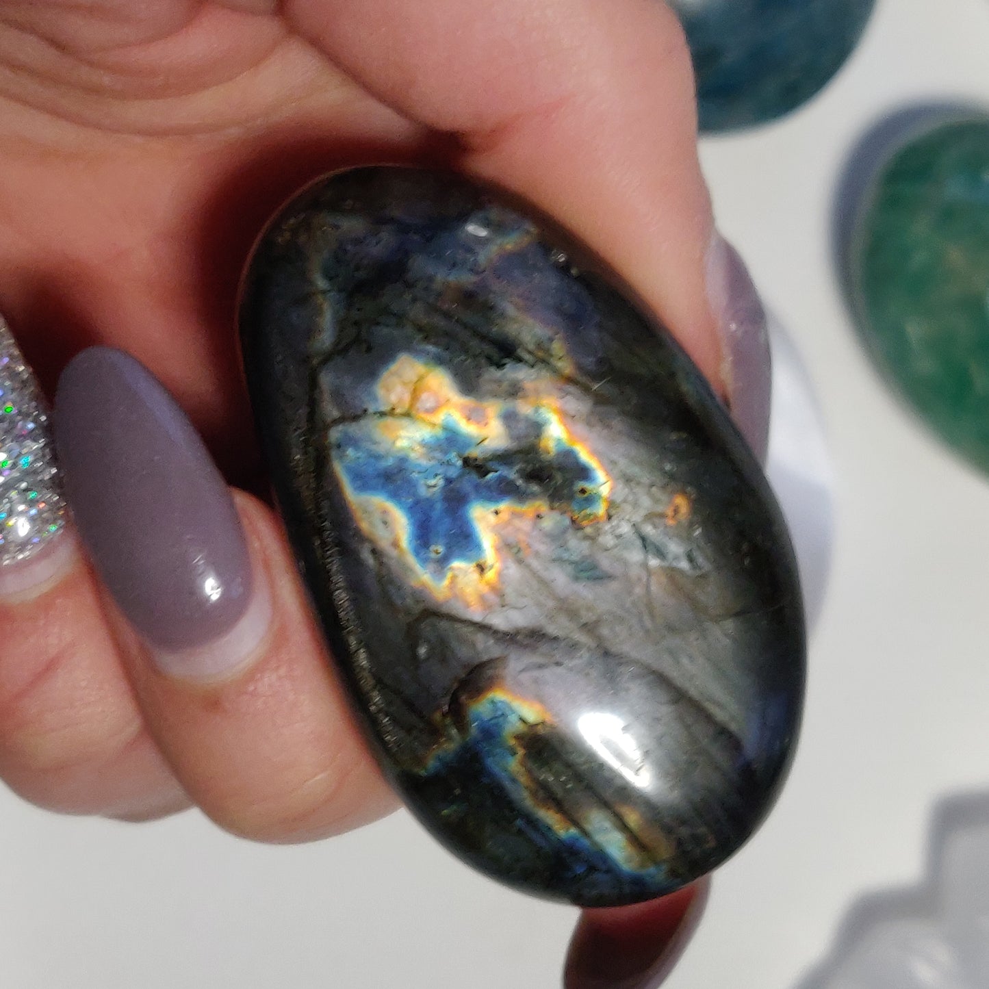 Labradorite Palm Stone (#76H) - Simply Affinity