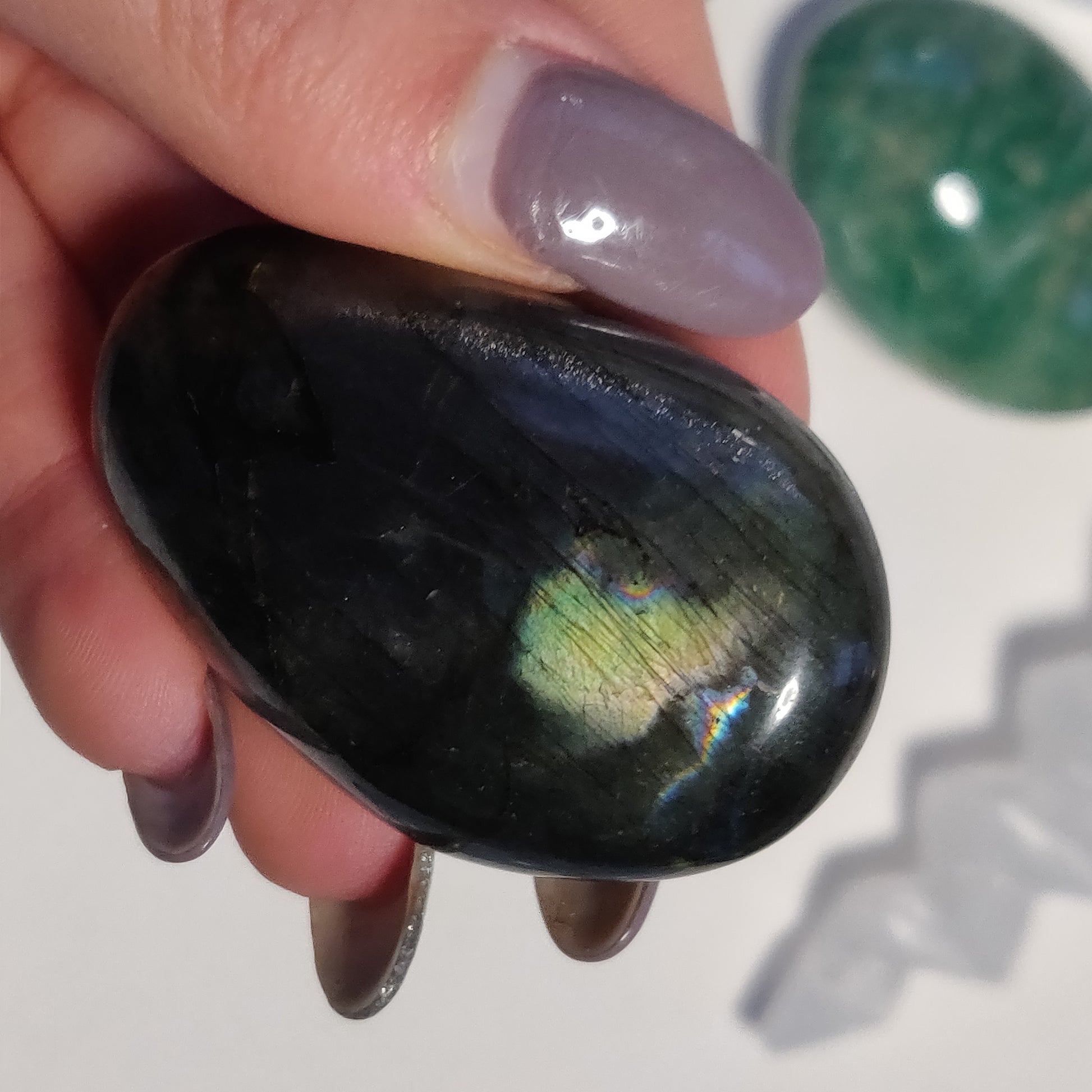 Labradorite Palm Stone (#76H) - Simply Affinity