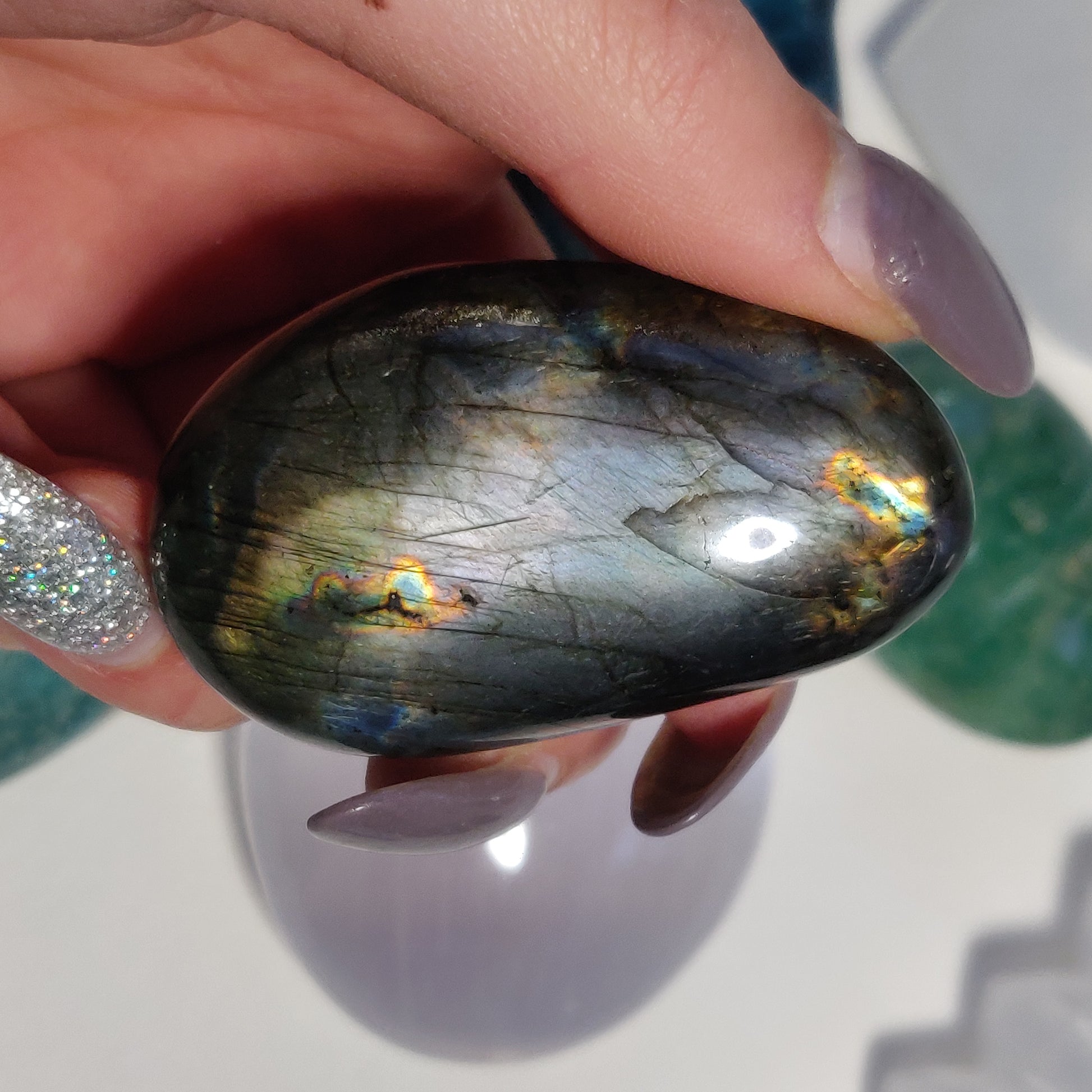 Labradorite Palm Stone (#76H) - Simply Affinity