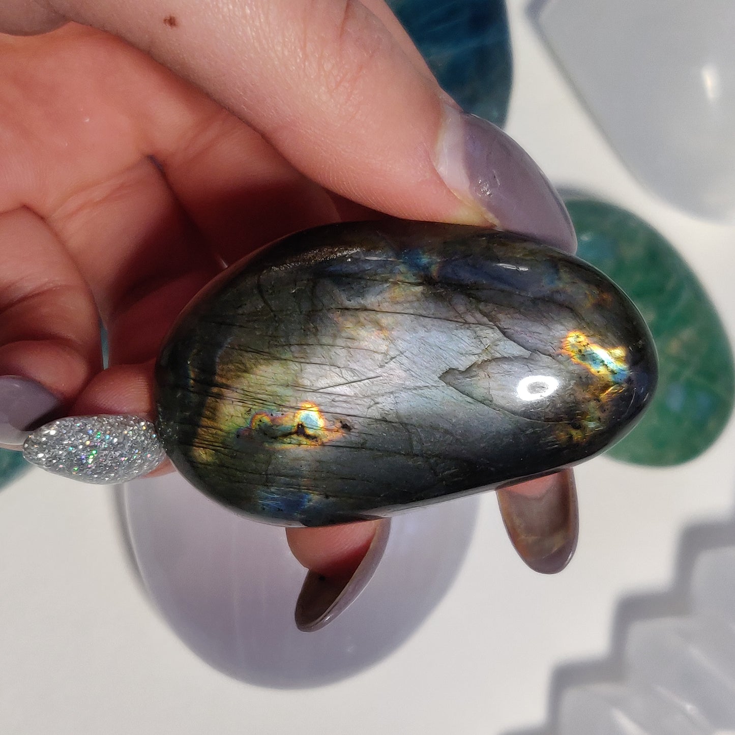 Labradorite Palm Stone (#76H) - Simply Affinity