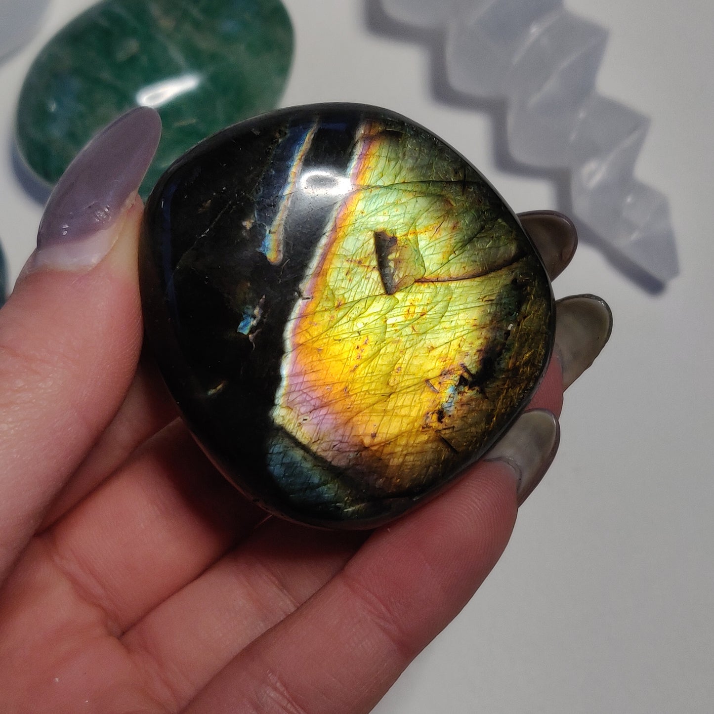 Labradorite Palm Stone (#73H) - Simply Affinity