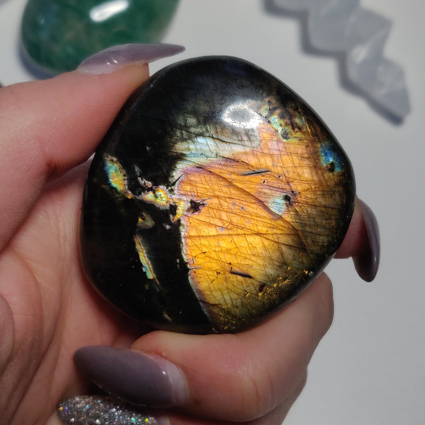 Labradorite Palm Stone (#73H) - Simply Affinity