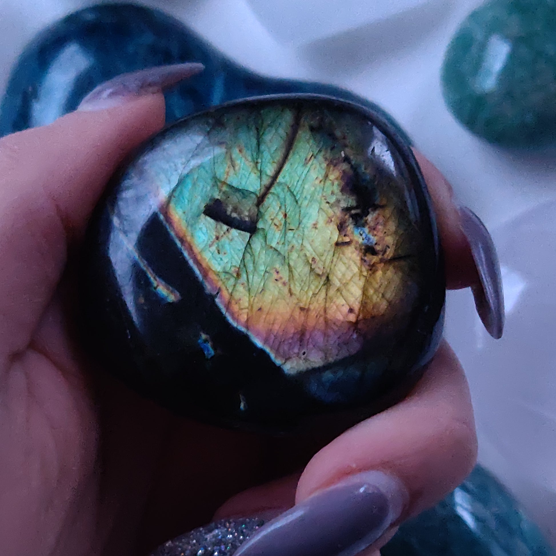 Labradorite Palm Stone (#73H) - Simply Affinity