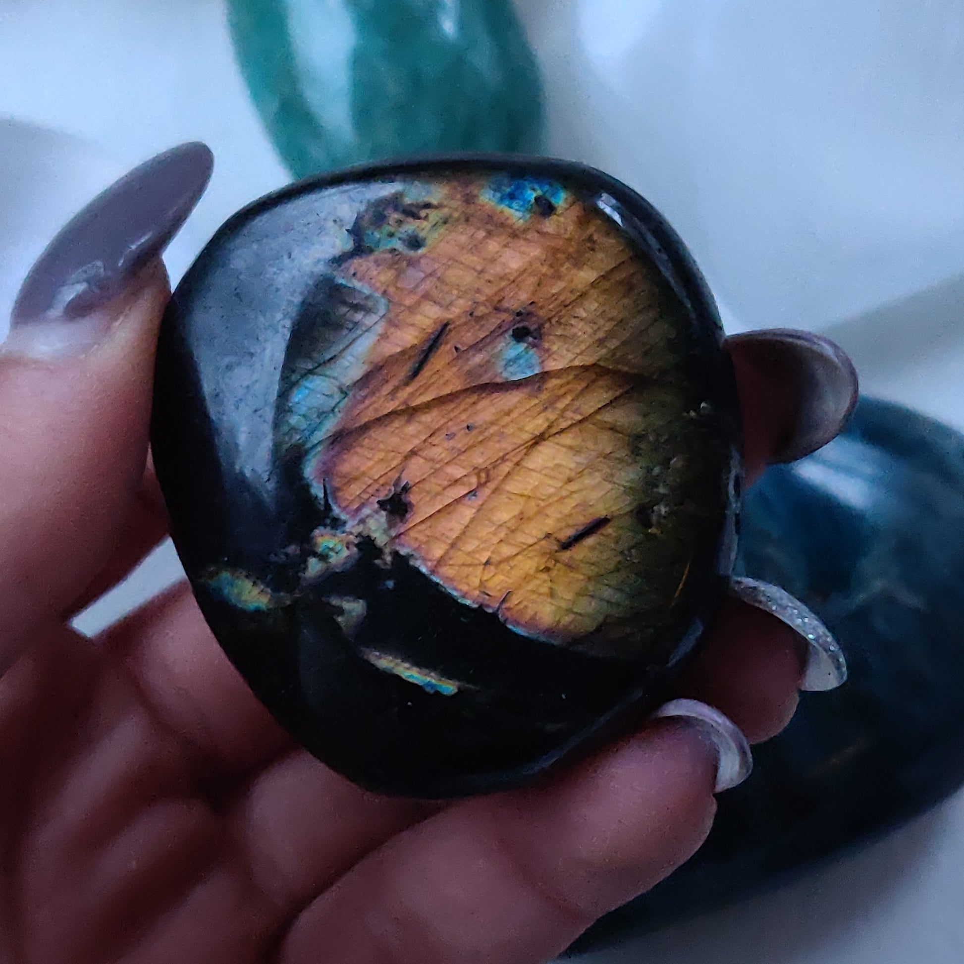 Labradorite Palm Stone (#73H) - Simply Affinity
