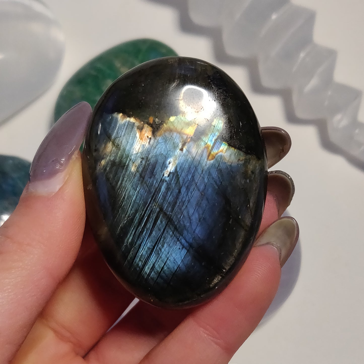 Labradorite Palm Stone (#77H) - Simply Affinity