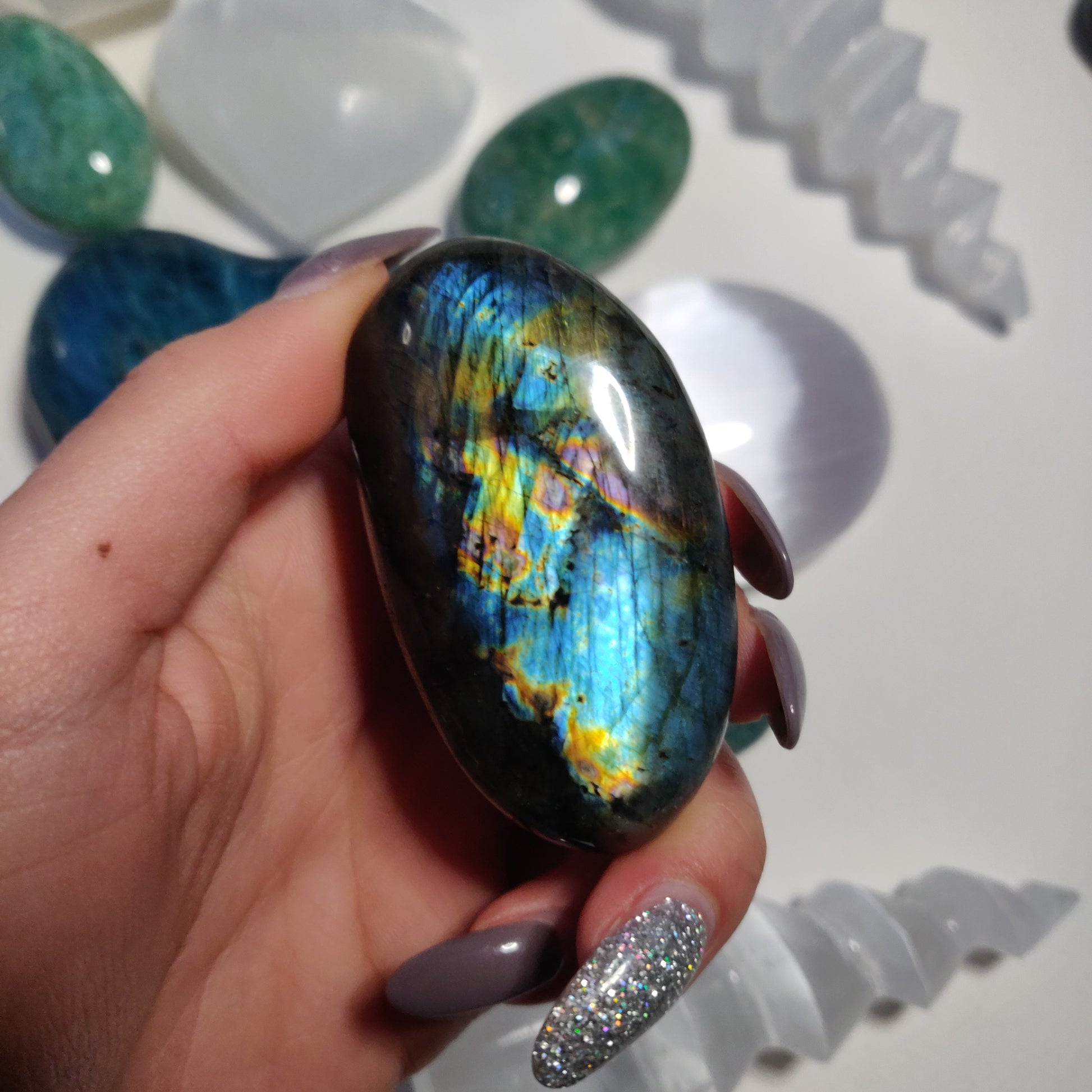 Labradorite Palm Stone (#11) - Simply Affinity