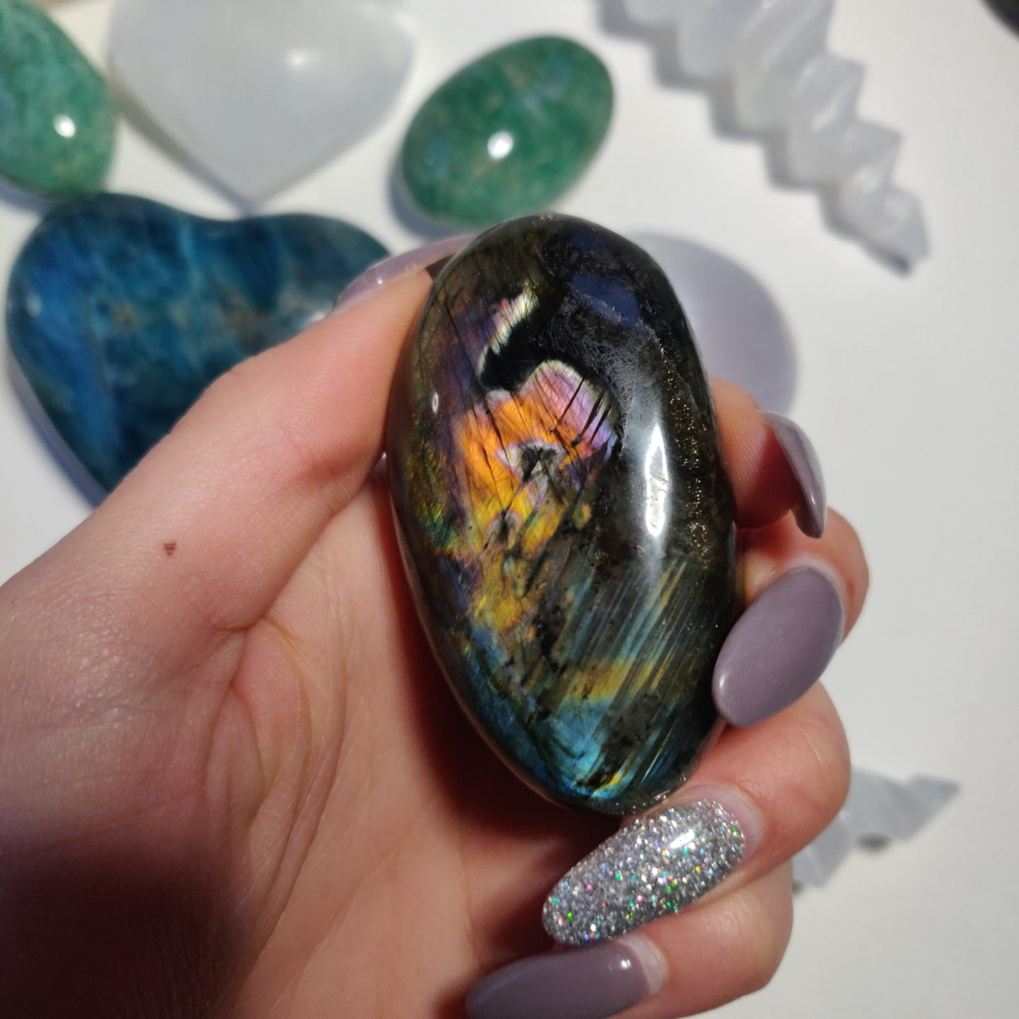 Labradorite Palm Stone (#11) - Simply Affinity