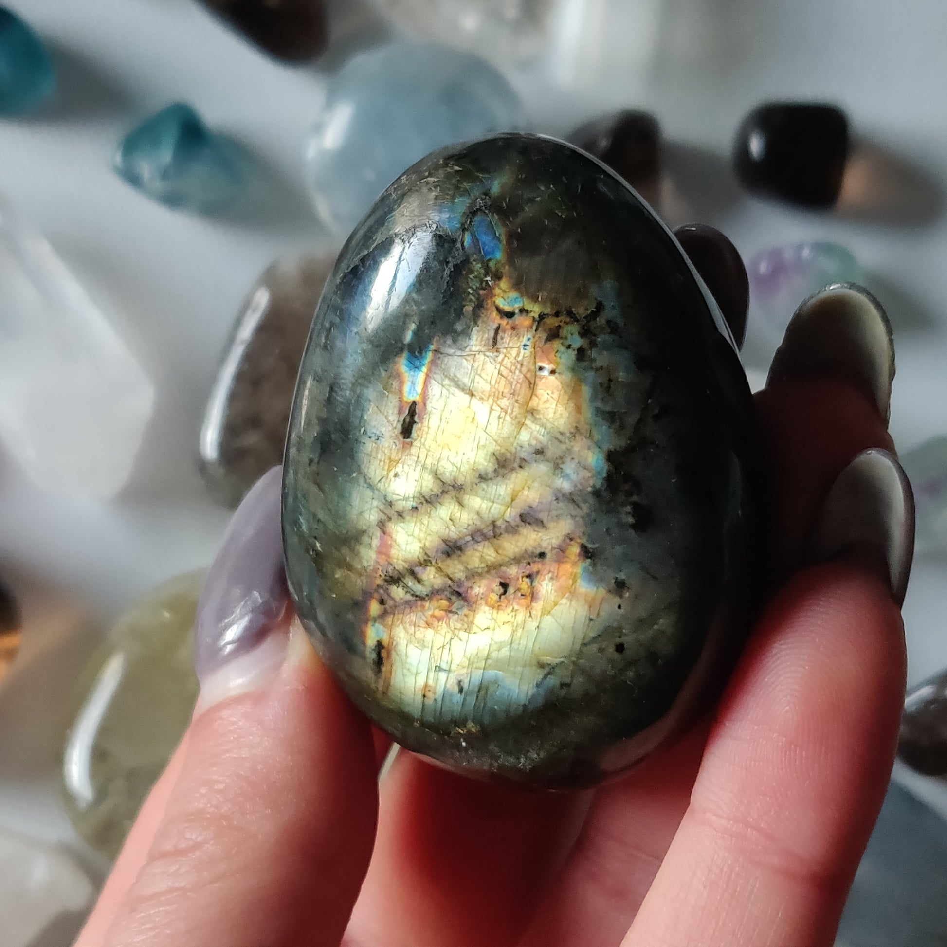 Labradorite Palm Stone (#90H) - Simply Affinity