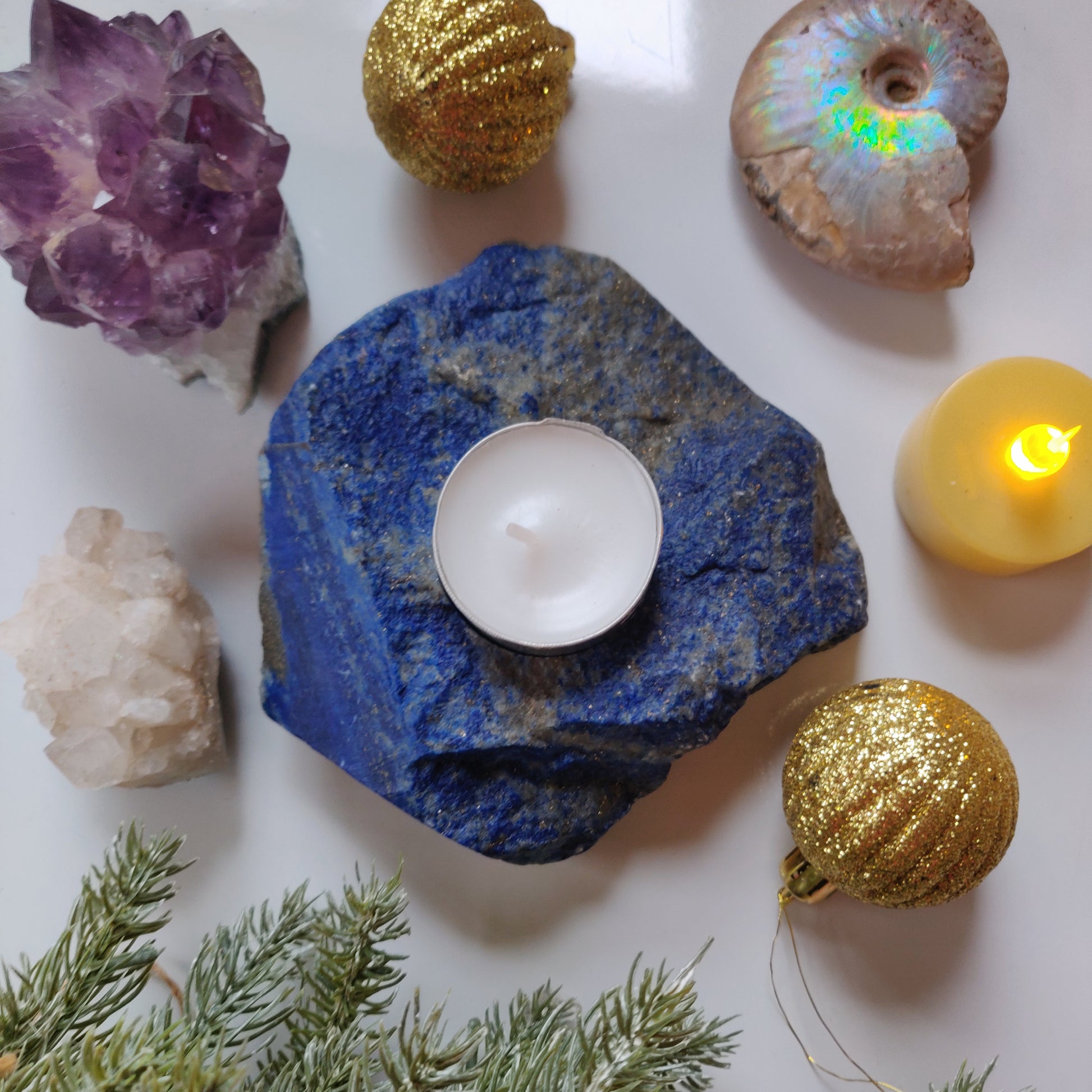 Lapis Candle Holder (#2) - Simply Affinity