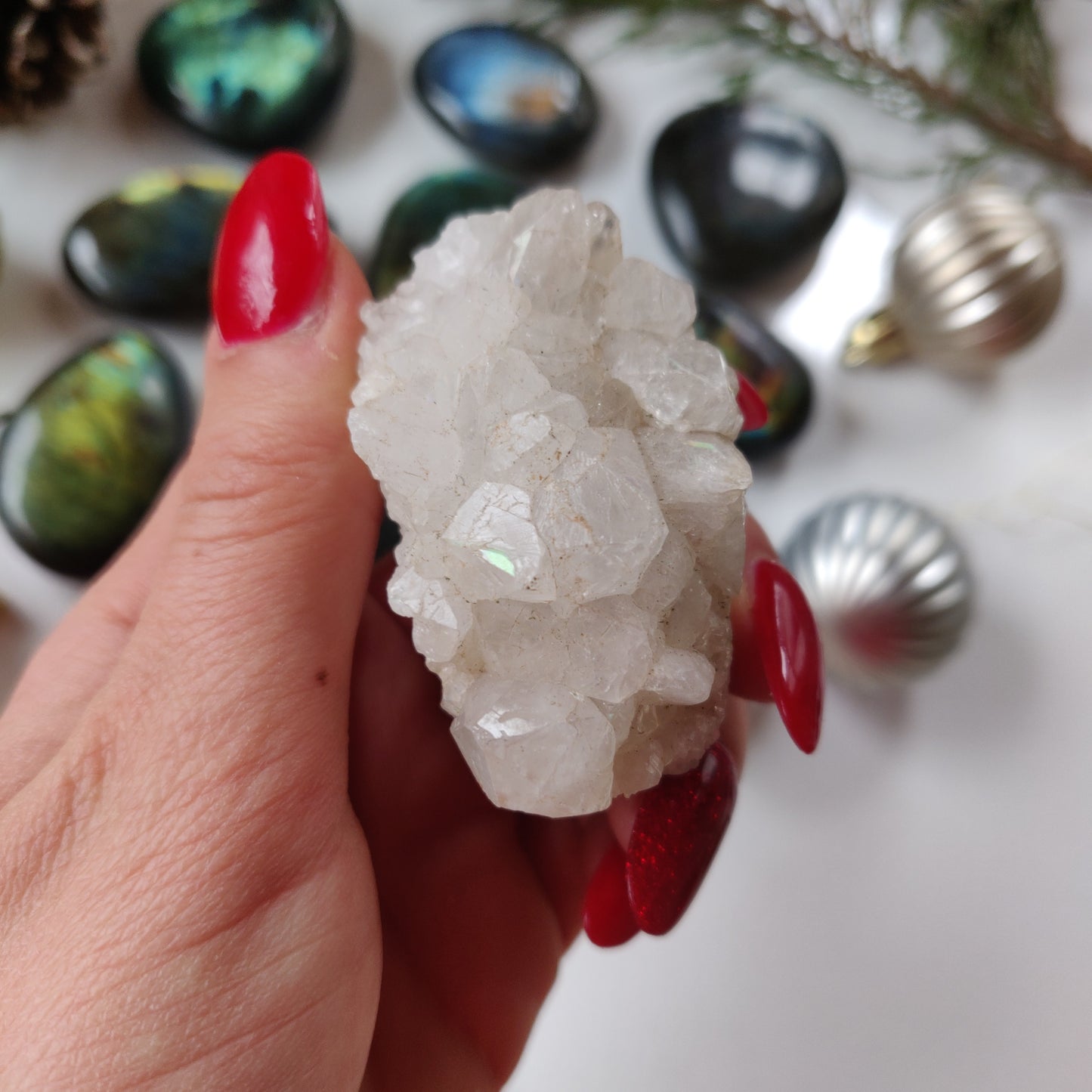 Anandalite Cluster, Natural Aurora Quartz Cluster (#12) - Simply Affinity