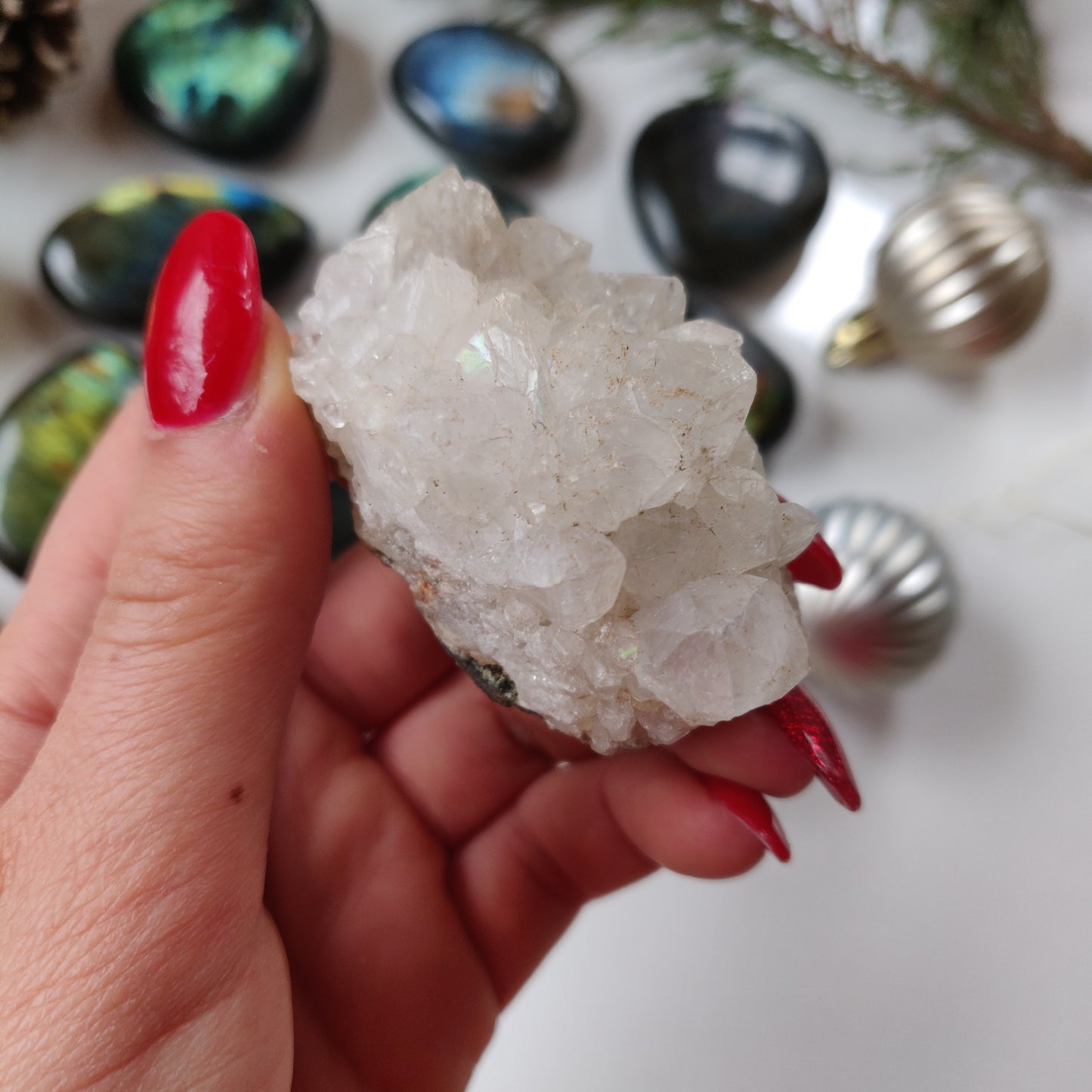 Anandalite Cluster, Natural Aurora Quartz Cluster (#12) - Simply Affinity