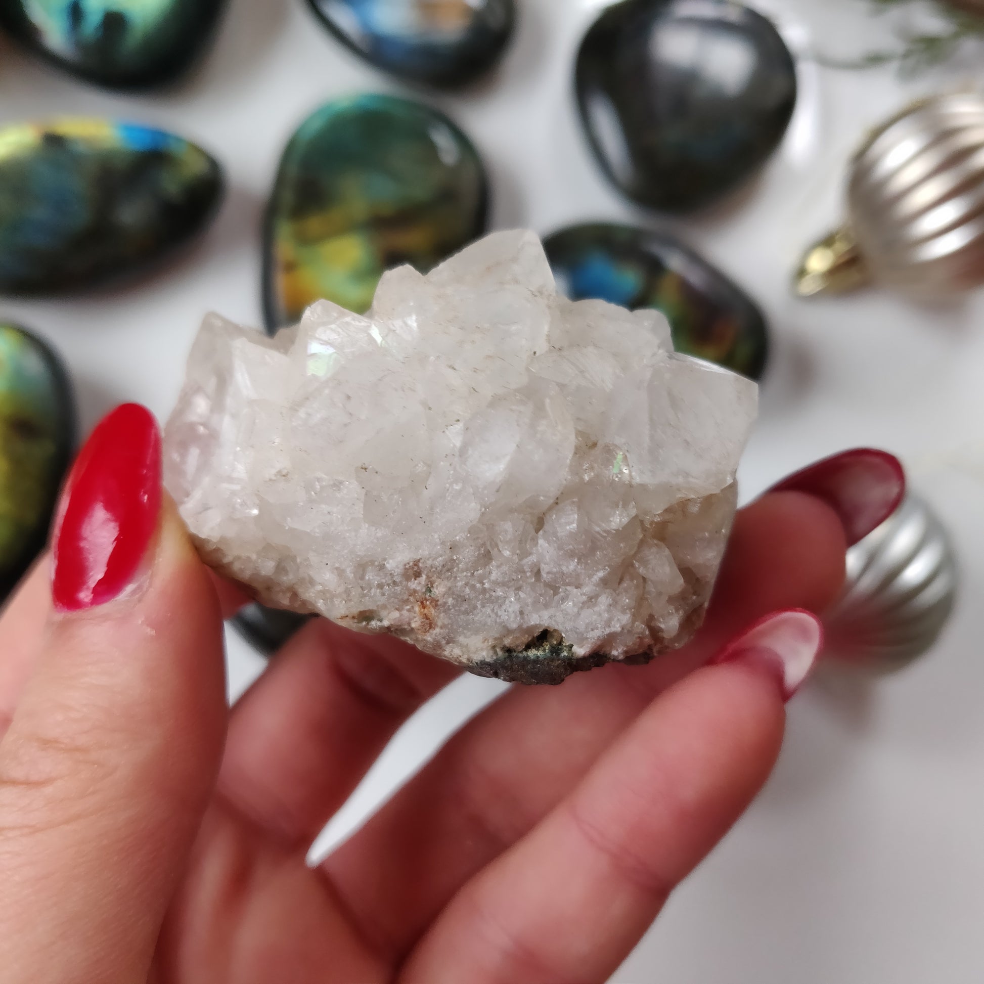 Anandalite Cluster, Natural Aurora Quartz Cluster (#12) - Simply Affinity