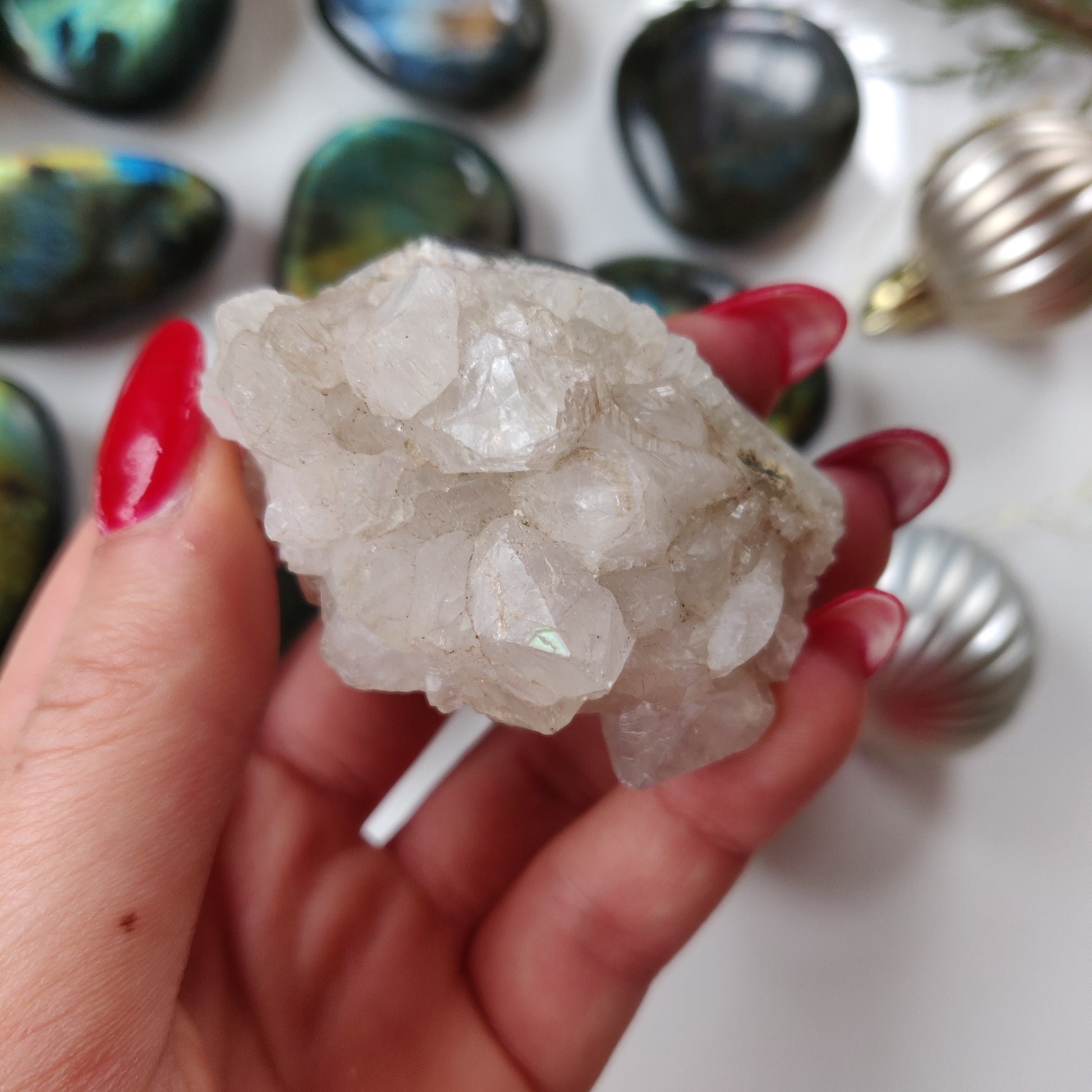 Anandalite Cluster, Natural Aurora Quartz Cluster (#12) - Simply Affinity