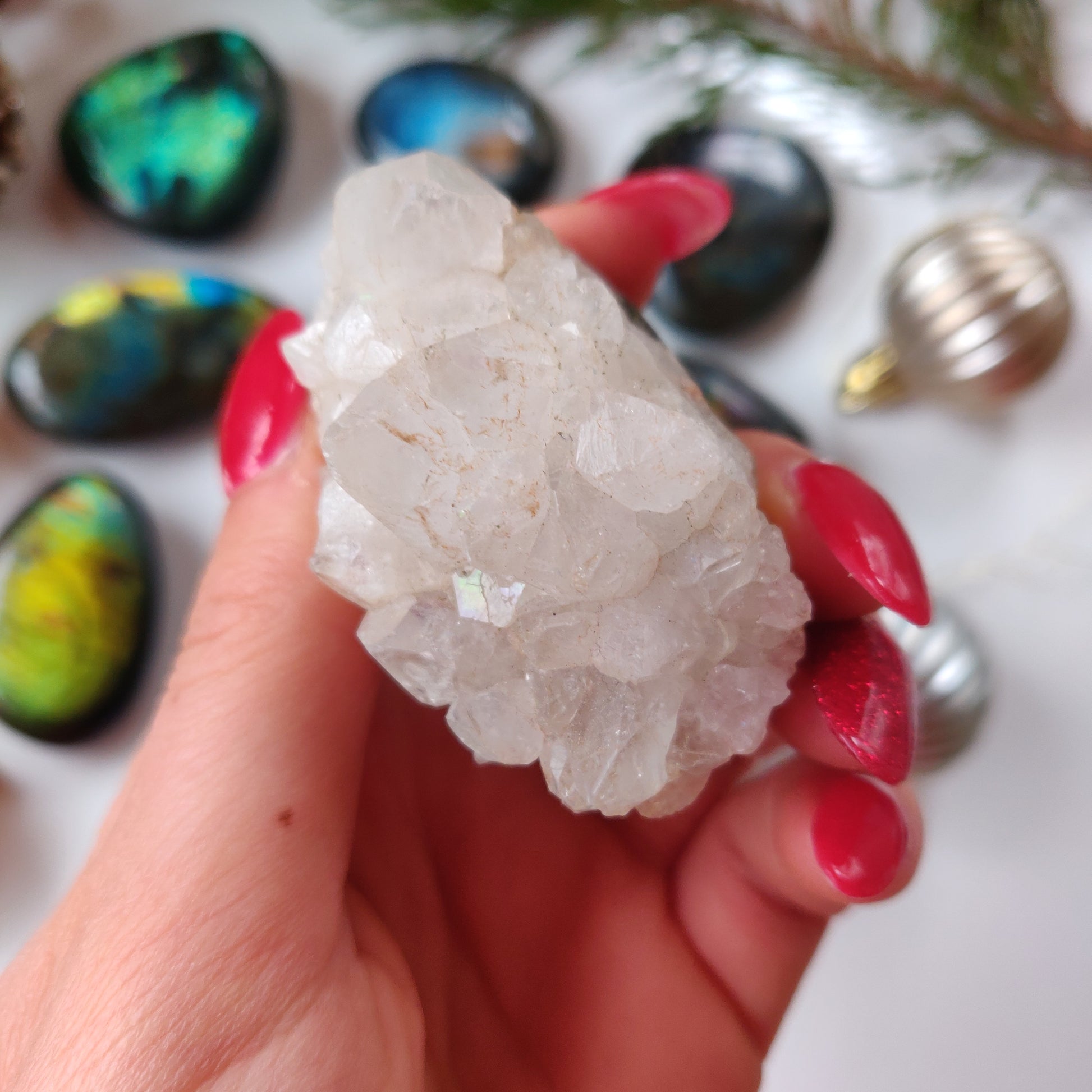 Anandalite Cluster, Natural Aurora Quartz Cluster (#12) - Simply Affinity