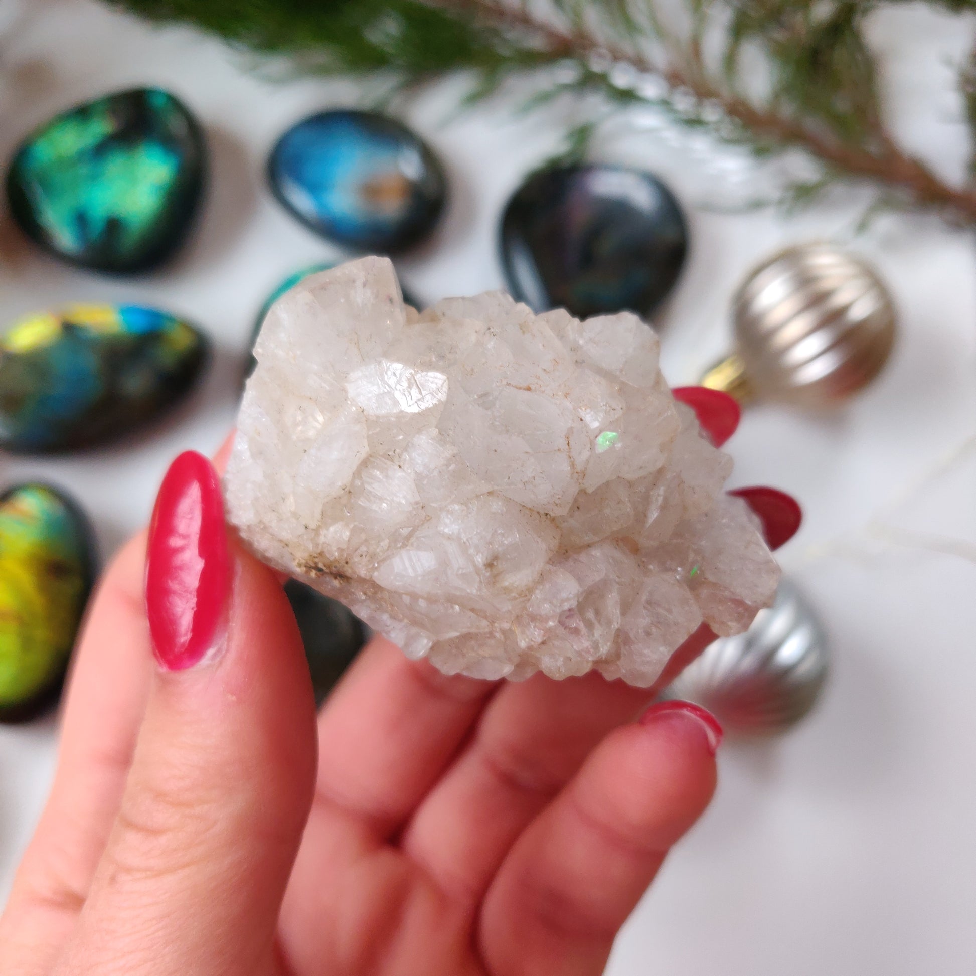 Anandalite Cluster, Natural Aurora Quartz Cluster (#12) - Simply Affinity