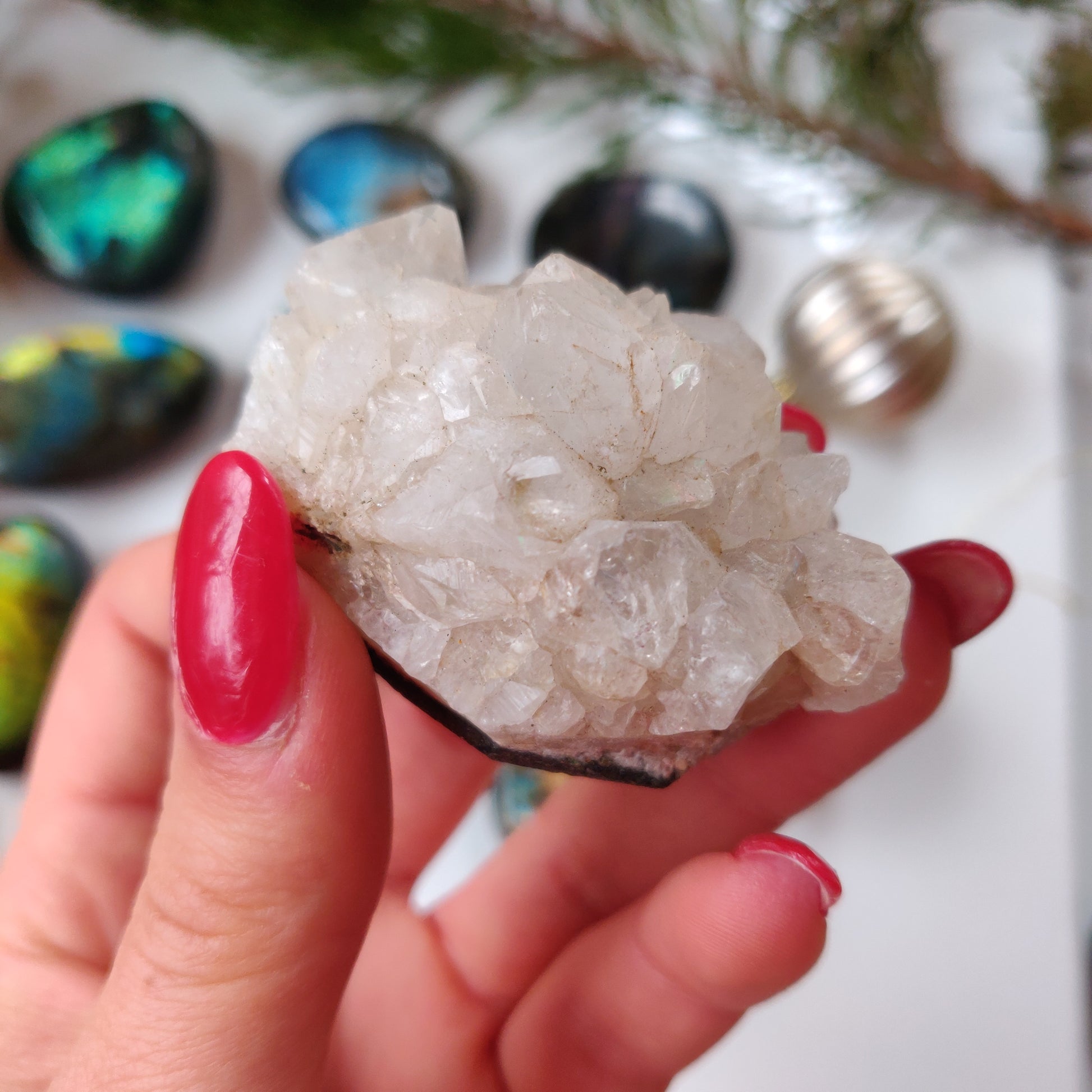 Anandalite Cluster, Natural Aurora Quartz Cluster (#12) - Simply Affinity