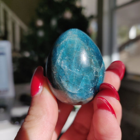 Blue Apatite Egg (#1)