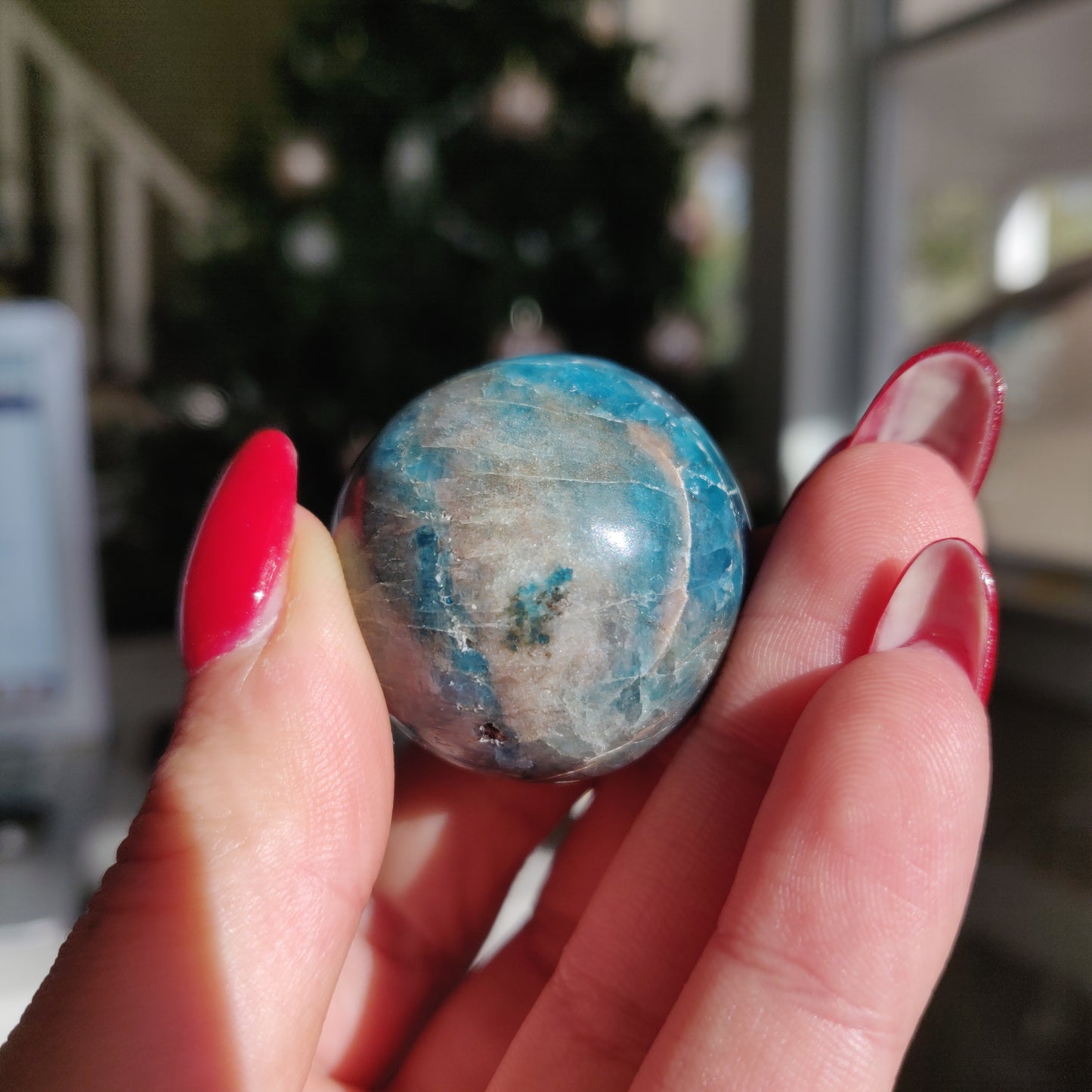 Blue Apatite Egg (#1)