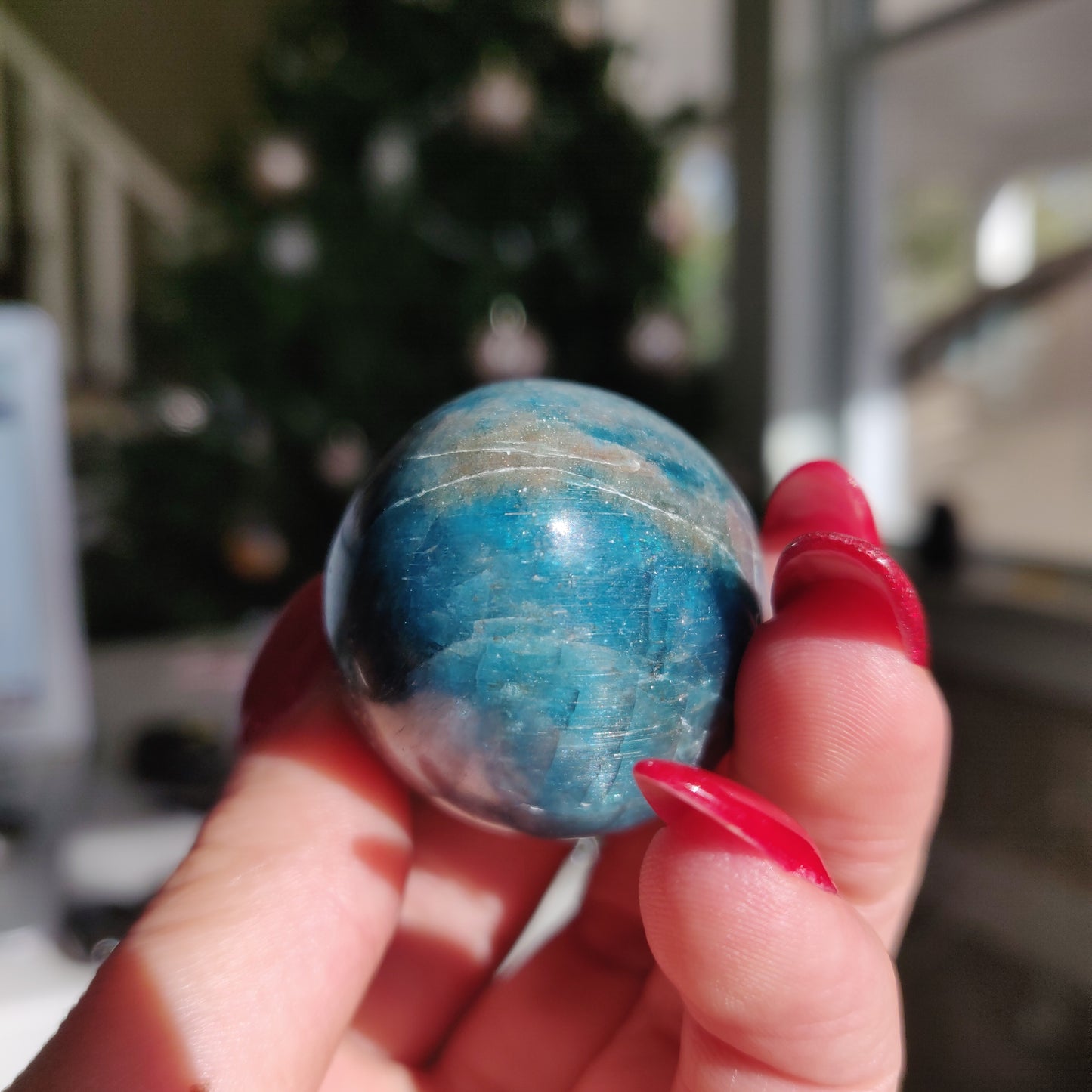 Blue Apatite Egg (#1)