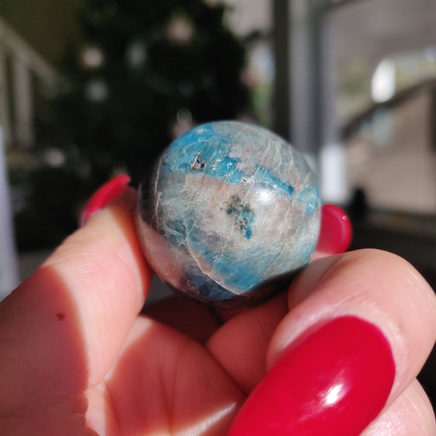 Blue Apatite Egg (#1)