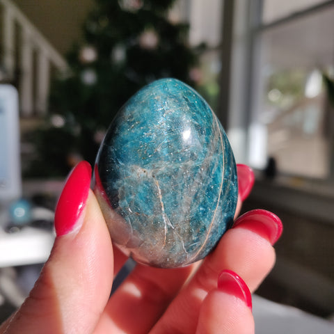 Blue Apatite Egg (#2)