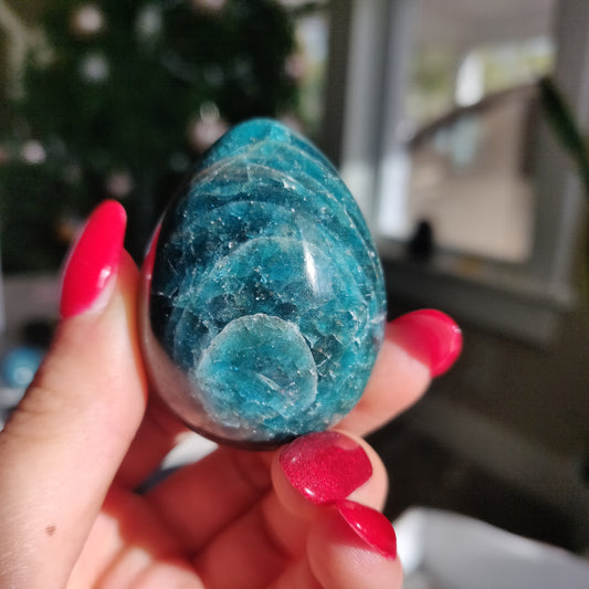 Blue Apatite Egg (#2)
