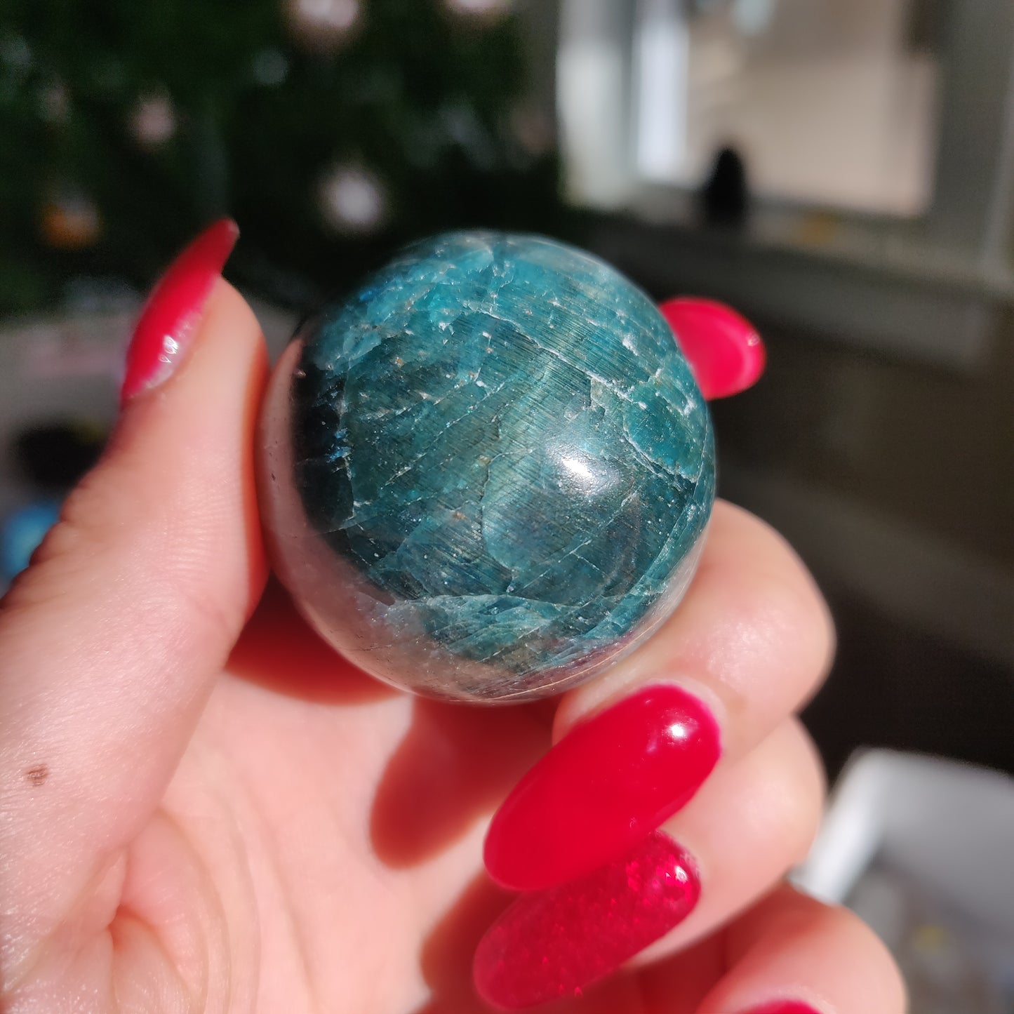 Blue Apatite Egg (#2)