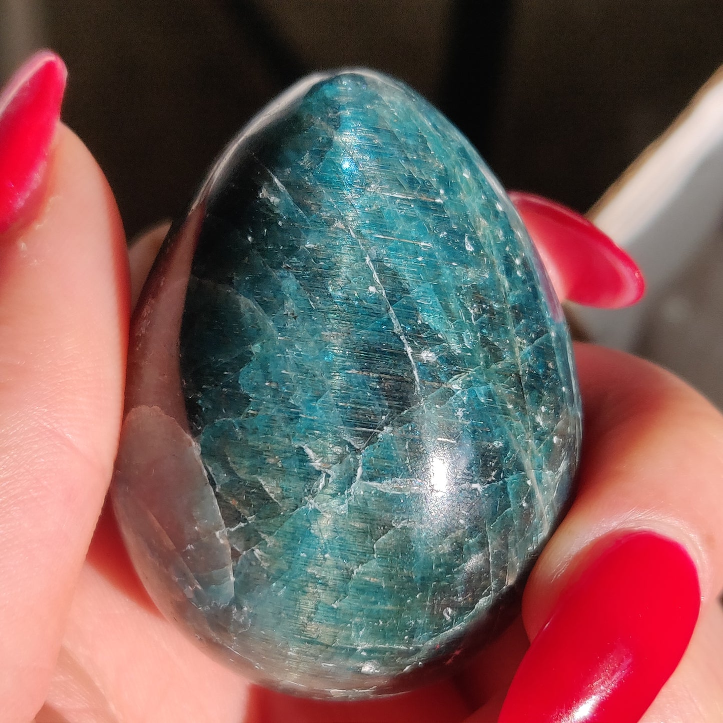 Blue Apatite Egg (#2)