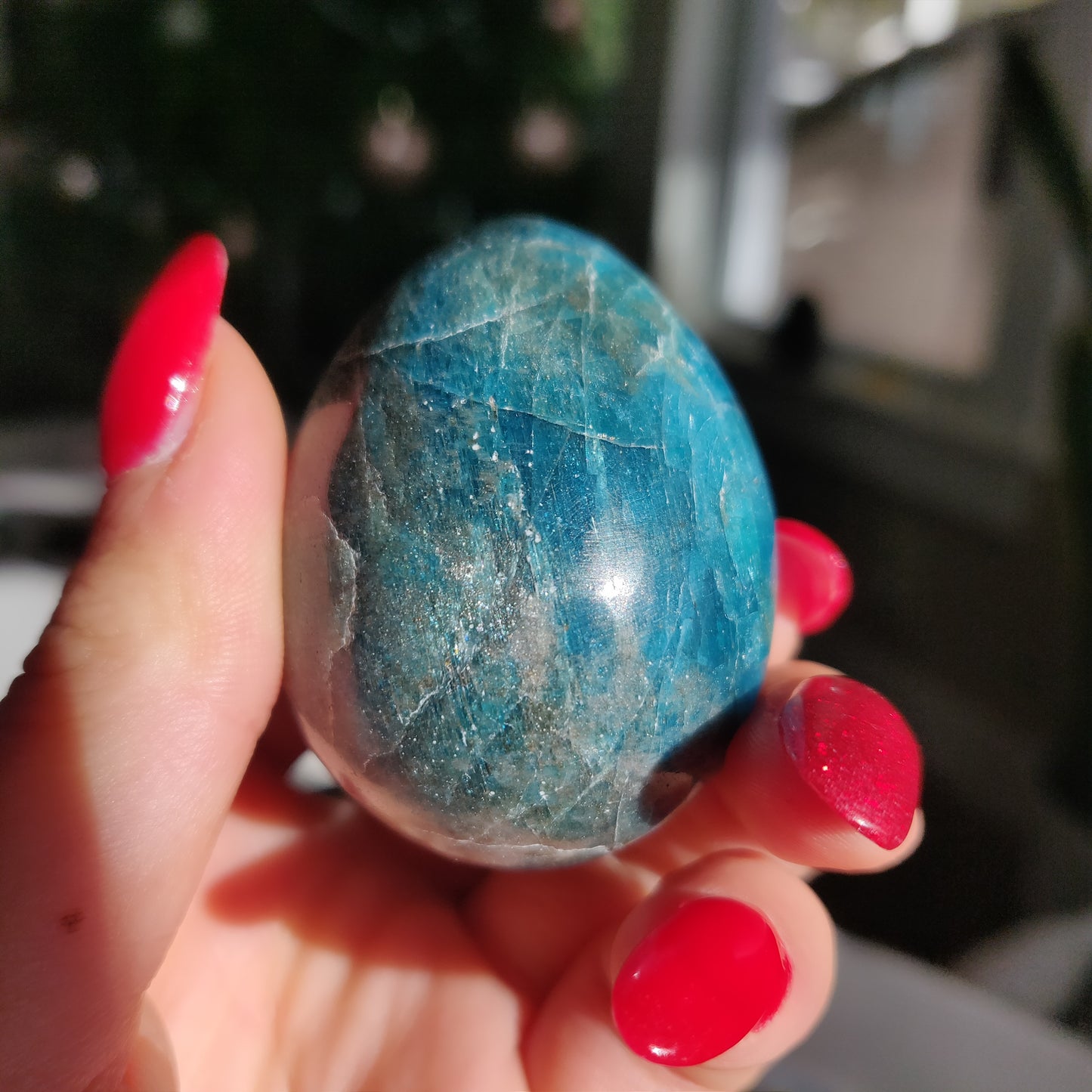 Blue Apatite Egg (#3)