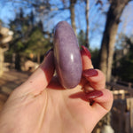 Lepidolite Palm Stone (#9)