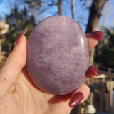 Lepidolite Palm Stone (#9)