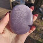 Lepidolite Palm Stone (#9)