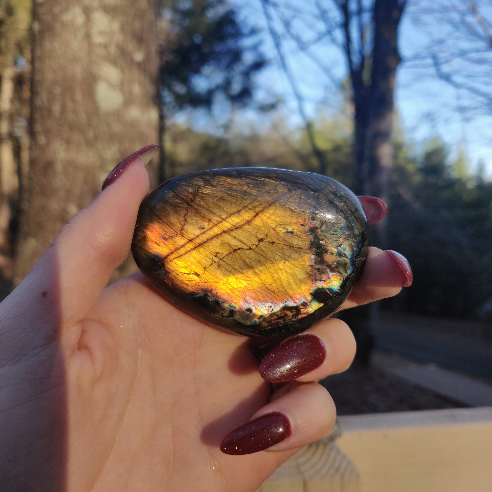 Labradorite Palm Stone (#110A) - Simply Affinity