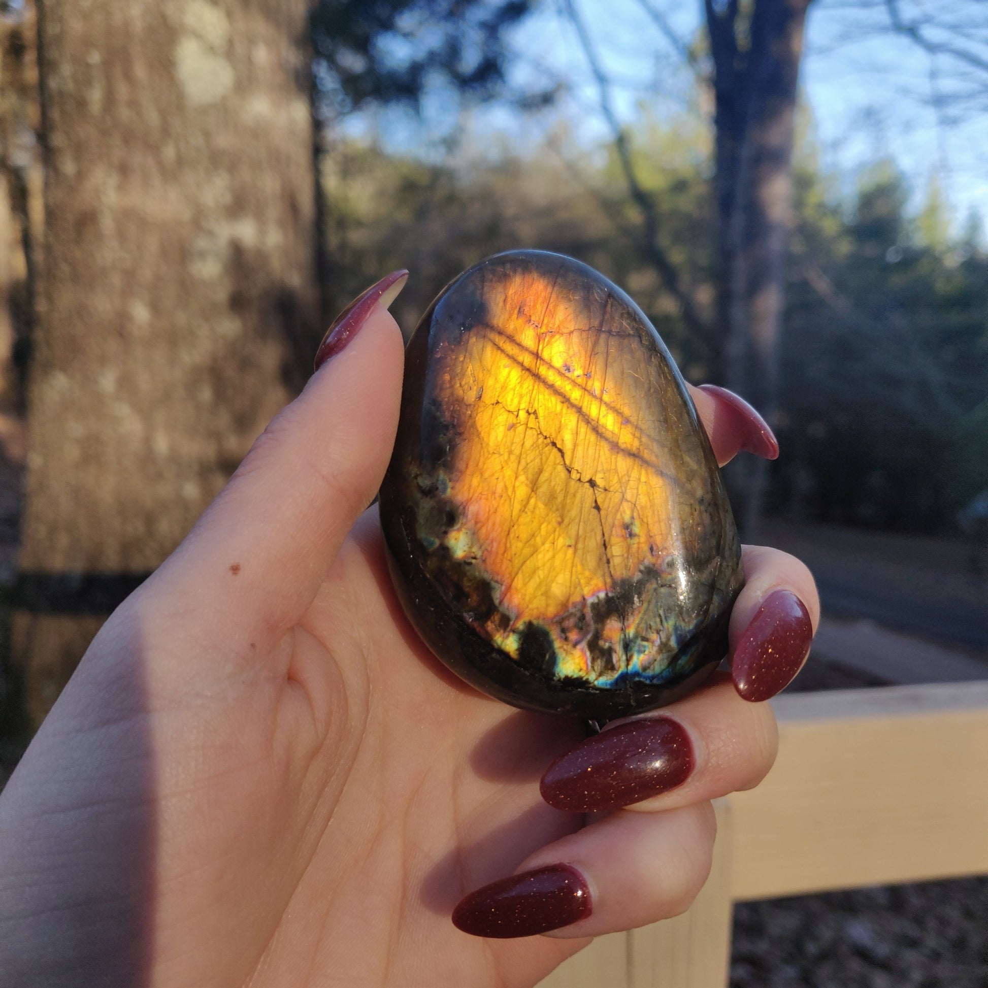 Labradorite Palm Stone (#110A) - Simply Affinity