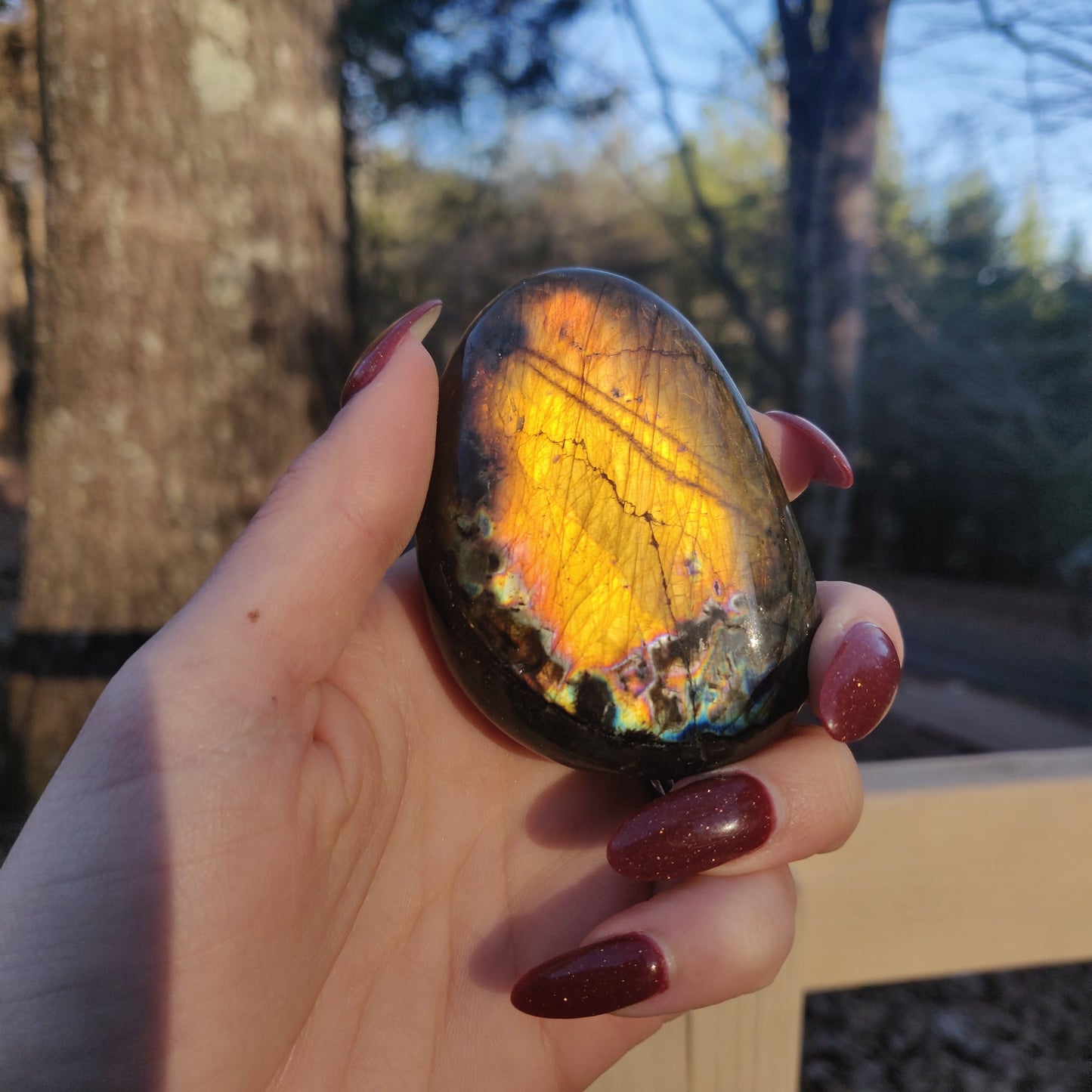 Labradorite Palm Stone (#110A) - Simply Affinity