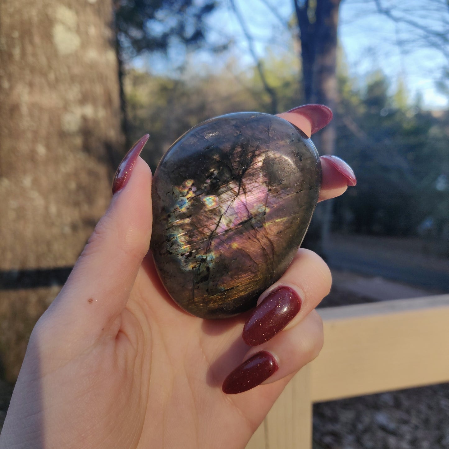 Labradorite Palm Stone (#110A) - Simply Affinity