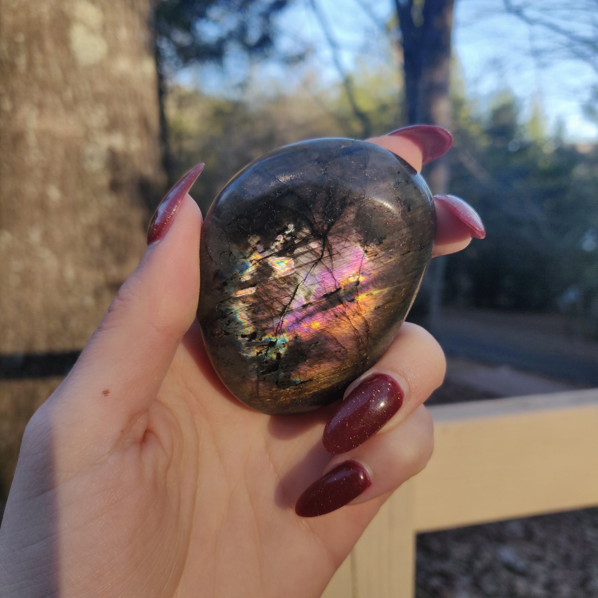 Labradorite Palm Stone (#110A) - Simply Affinity