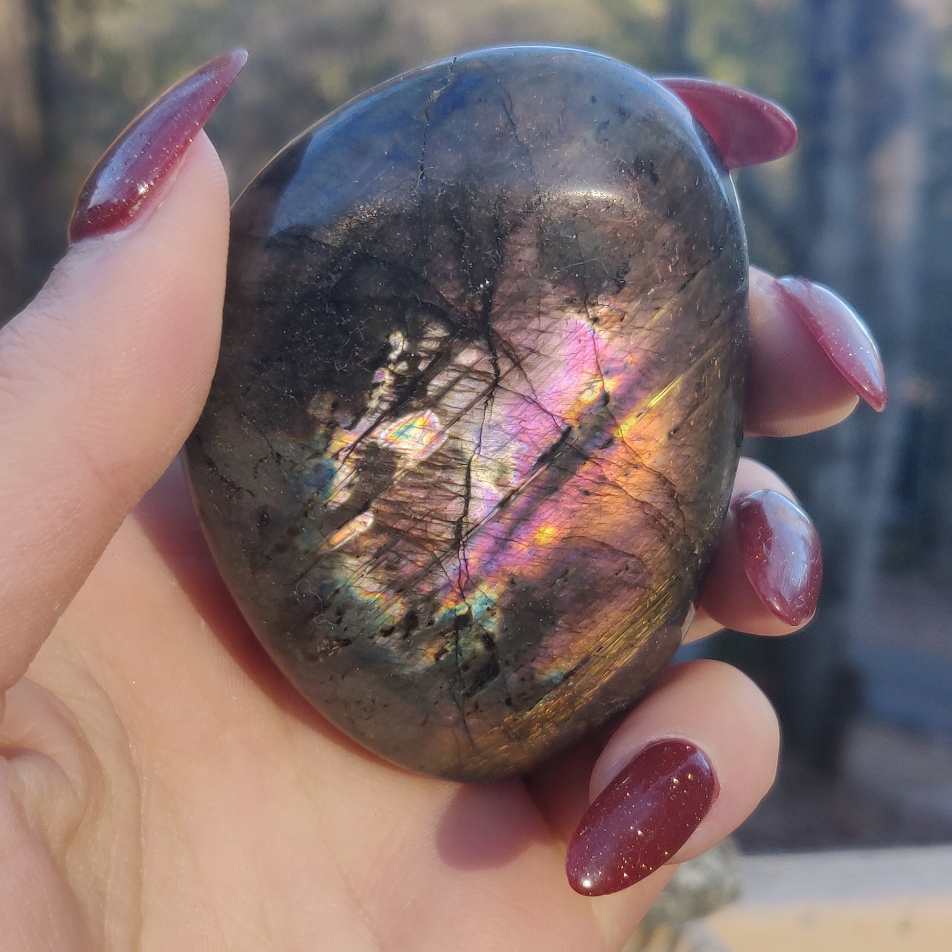 Labradorite Palm Stone (#110A) - Simply Affinity